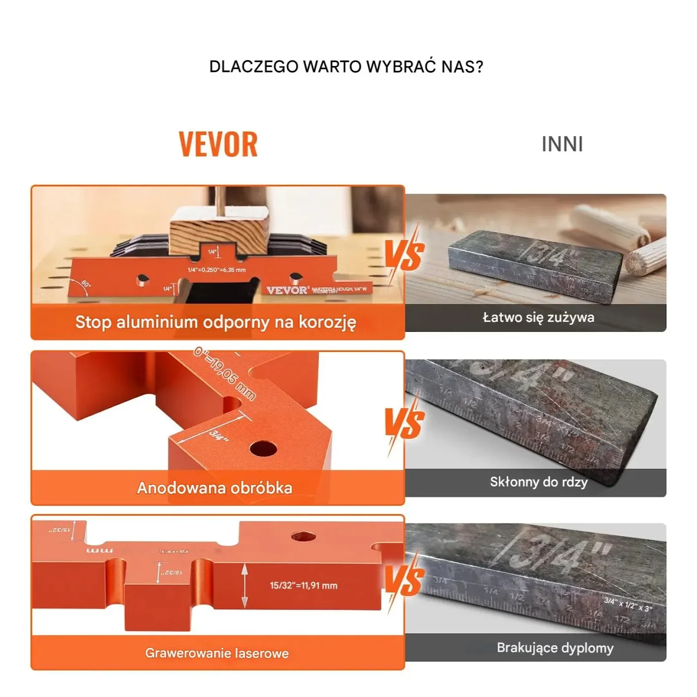 Przystawki do stołu frezarskiego zestaw 14szt aluminium wzorce wysokości - obrazek 3