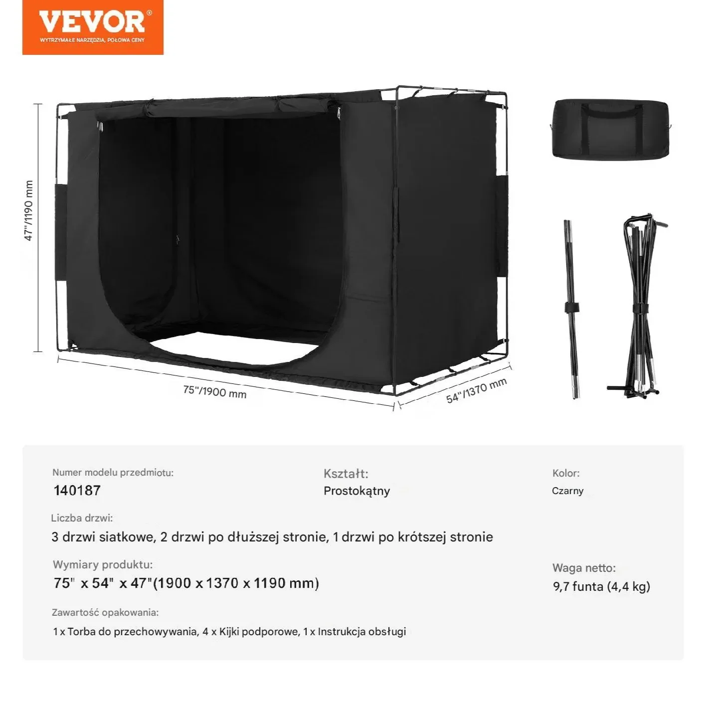 3-Drzwiowy Namiot Sypialny