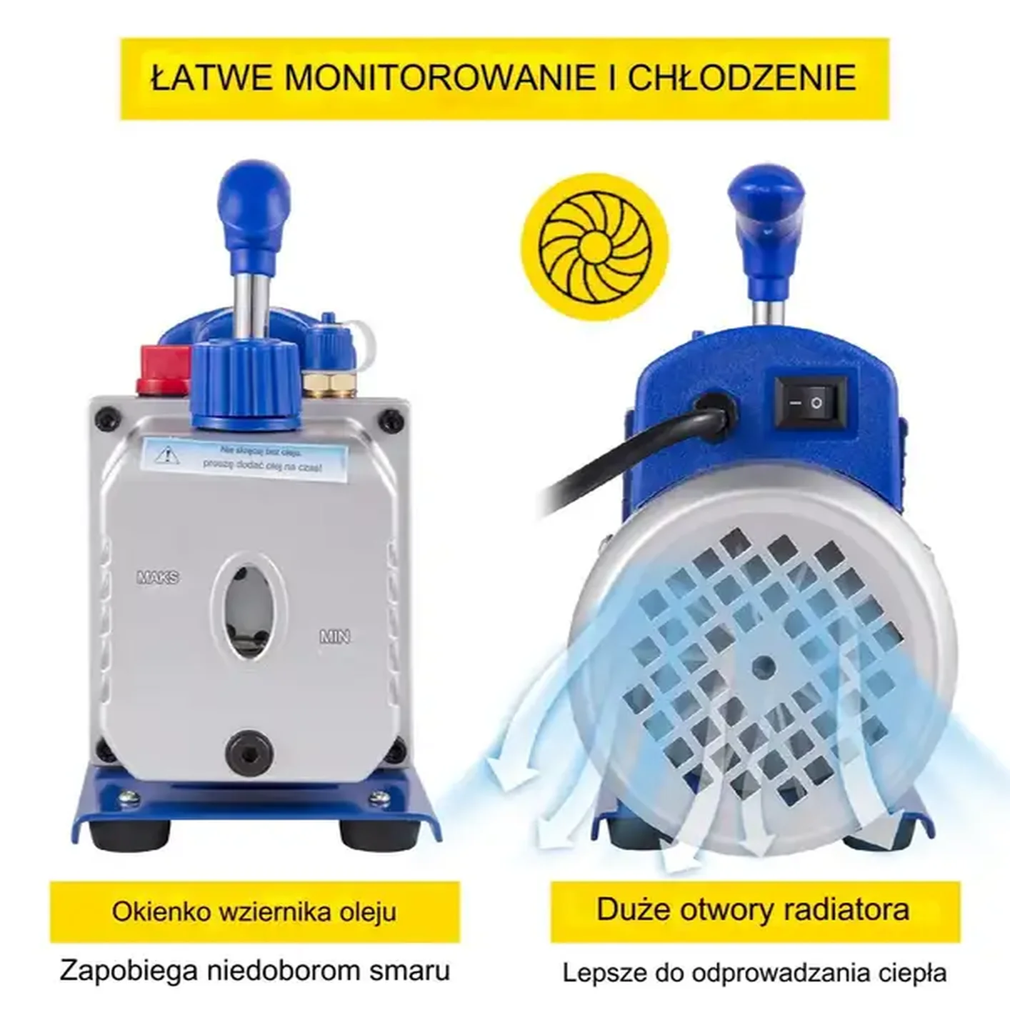 Pompa próżniowa podciśnieniowa 3CFM 1/4HP - obrazek 2