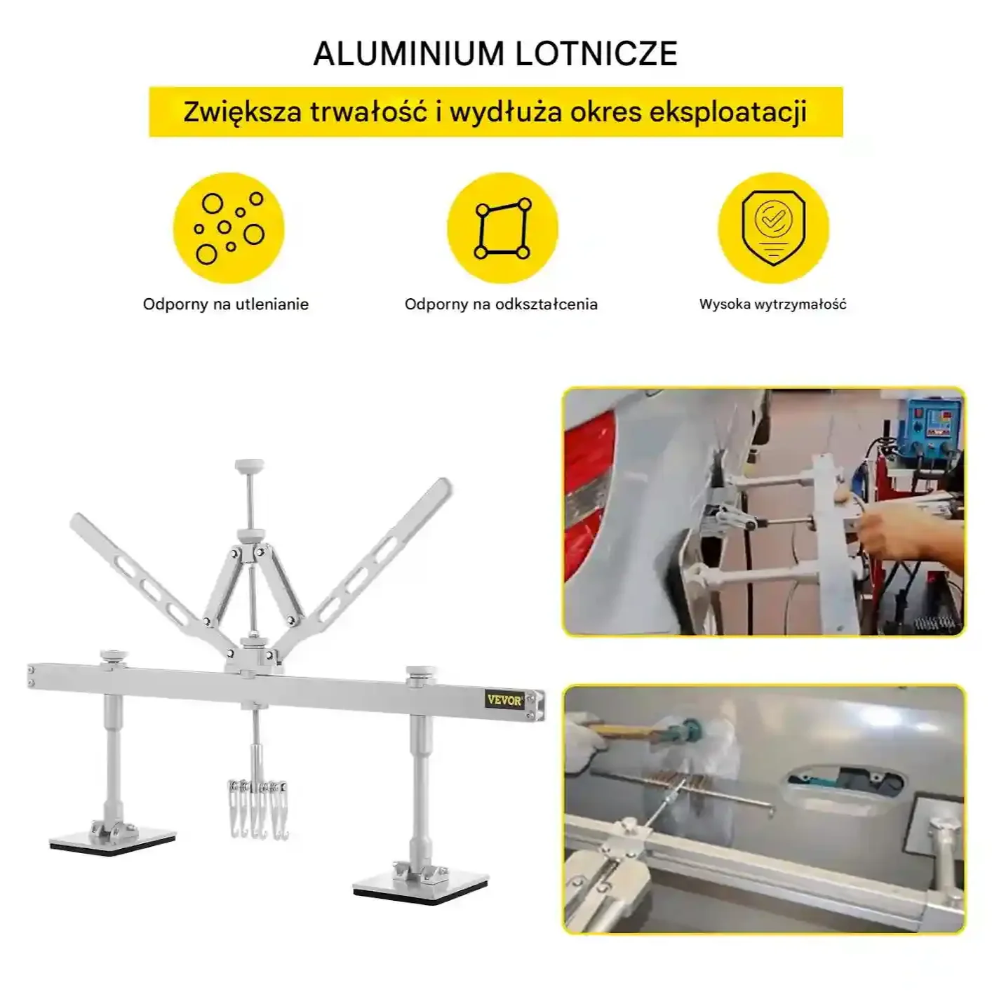 Zestaw do usuwania wgnieceń 75cm stal aluminium hak 6 ramion auto - obrazek 6