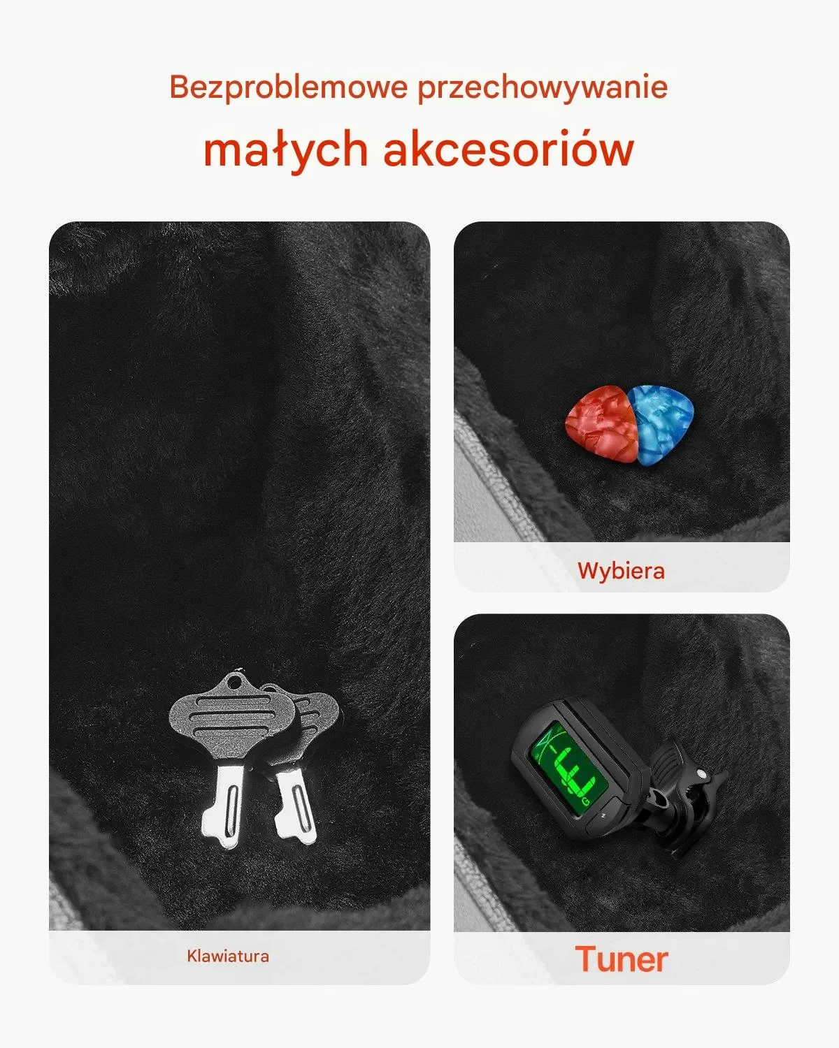 Futerał do Gitary Akustycznej – Wodoodporny Pokrowiec z Zamkiem 110 cm - obrazek 2