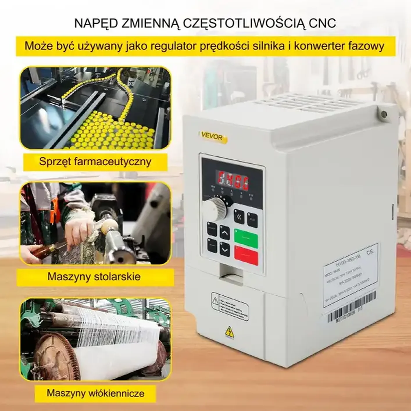 Przemiennik częstotliwości Przetwornica Falownik 220 V 3KW 3-fazowy - obrazek 4