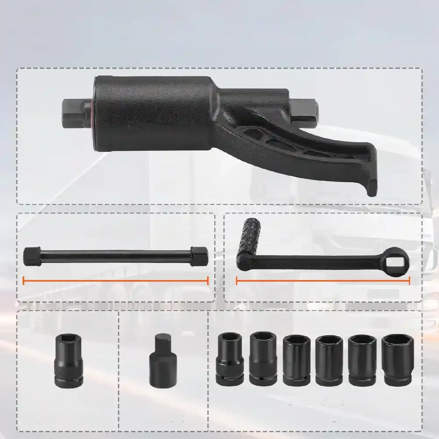 Klucz Przekładniowy Planetarny do Kół 4800N 8 nasadek