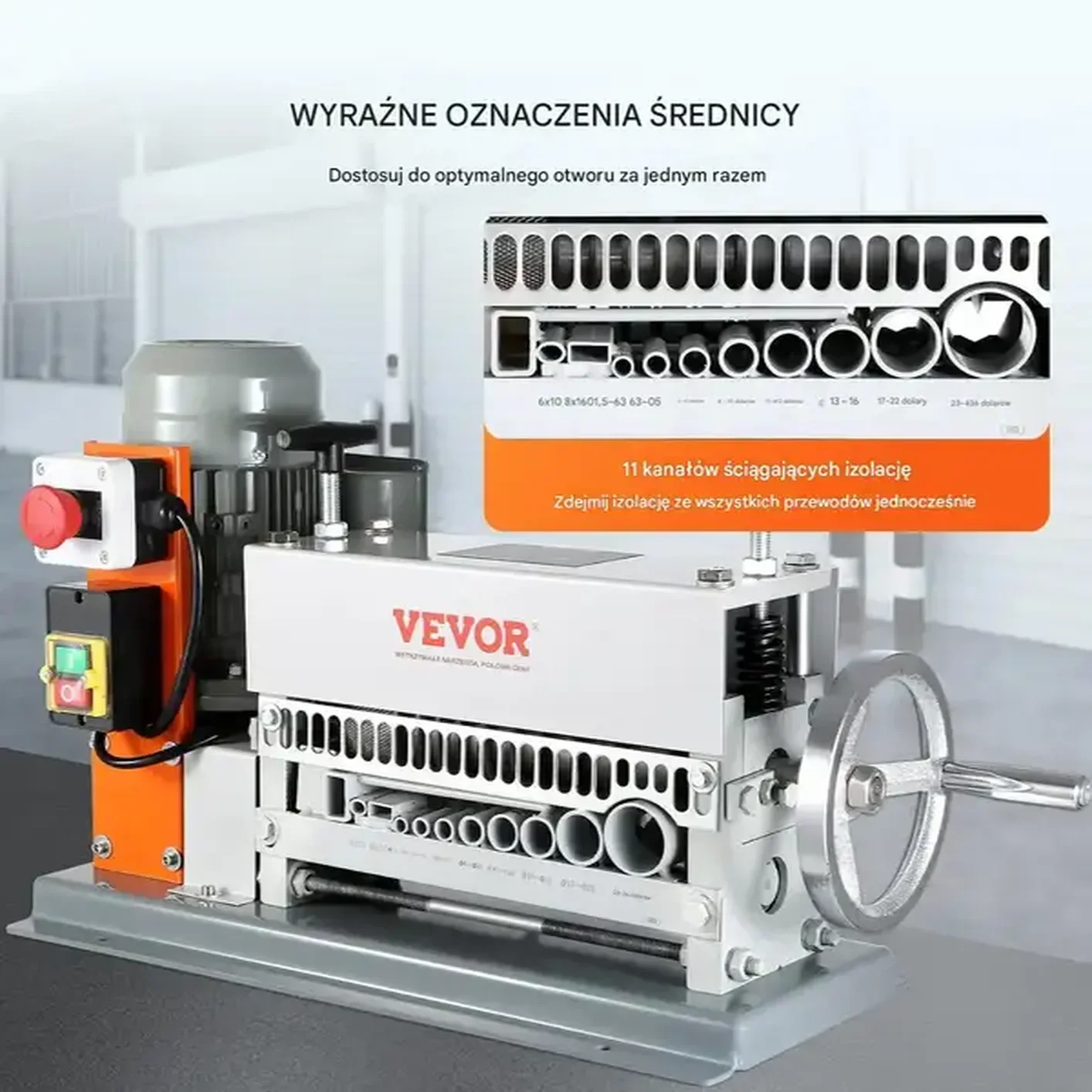 Maszyna do zdejmowania izolacji z kabli 1,5-40 mm - elektryczna ręczna - obrazek 6