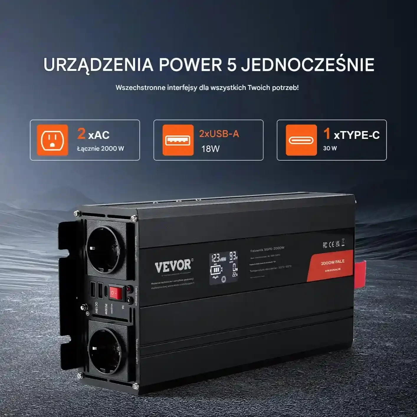 Przetwornica napięcia falownik 2000 W - obrazek 4