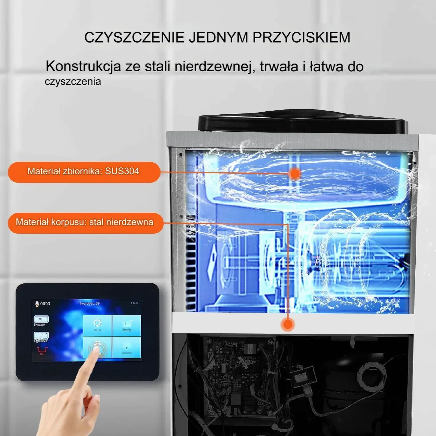 Maszyna do lodów gastronomiczna 10-20L/h lodziarnia lody jogurt mrożony - obrazek 3