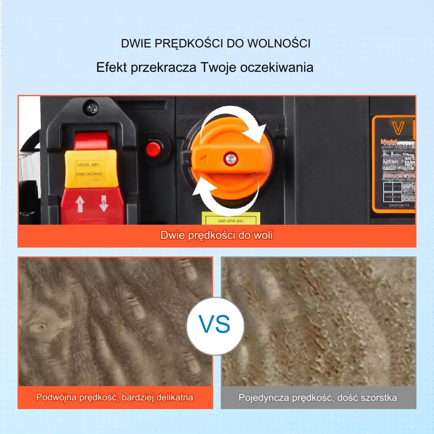 Strug elektryczny heblarka grubościówka hebel strugarka wyrówniarka 6 m/min - obrazek 2