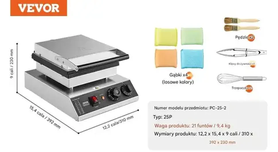 Gofrownica do Poffertjes holenderskich naleśników naleśnikarka 25 szt 1700W - obrazek 3