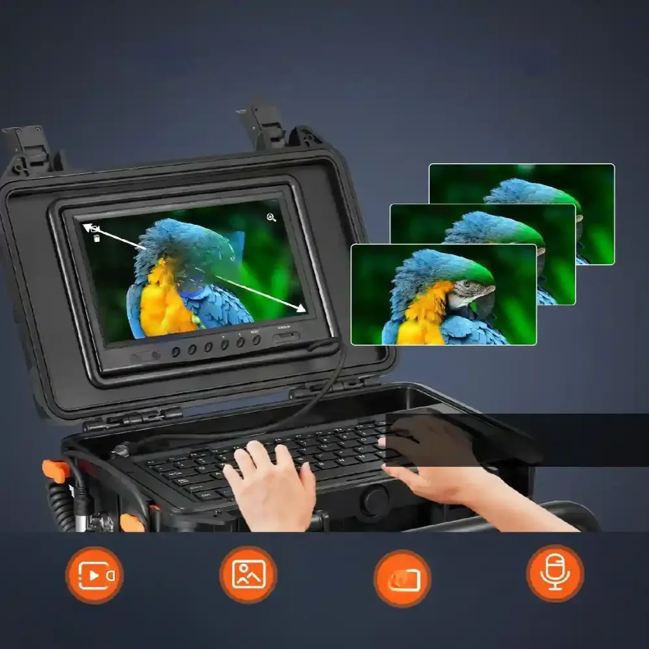 Samopoziomująca kamera inspekcyjna endoskopowa 30 m - obrazek 3