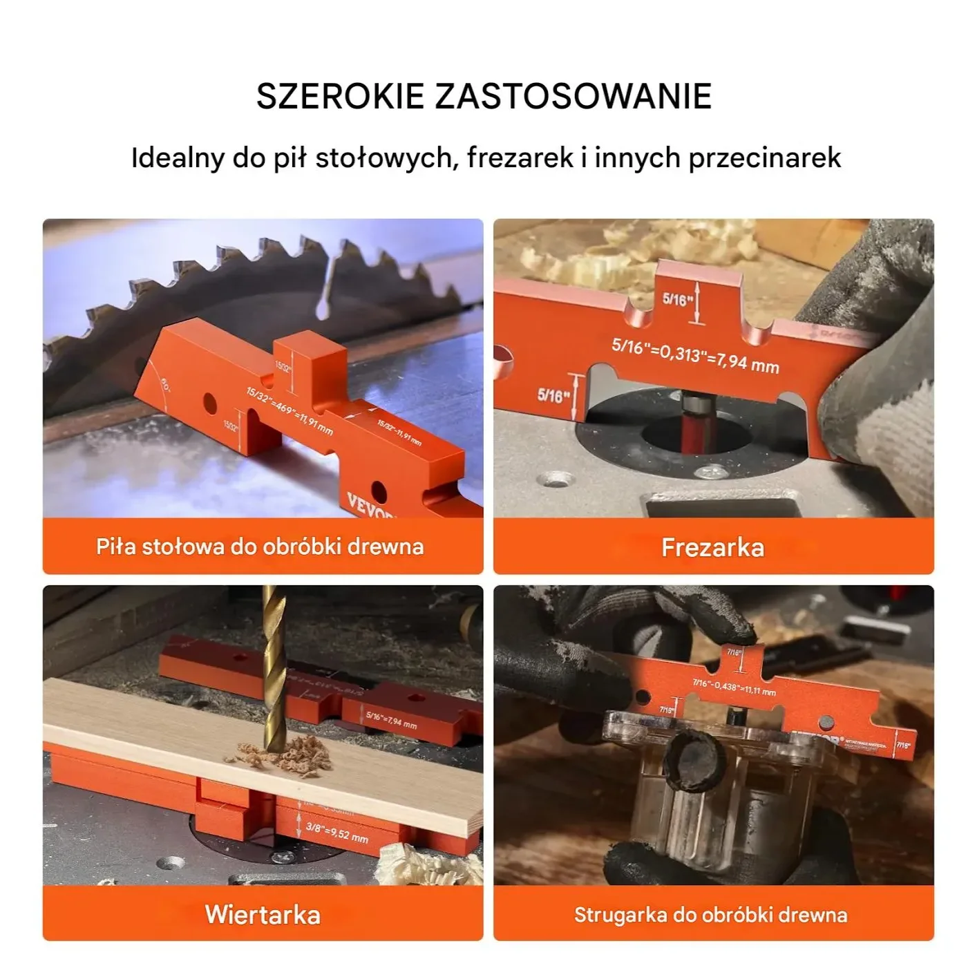 Przystawki do stołu frezarskiego zestaw 14szt aluminium wzorce wysokości - obrazek 5