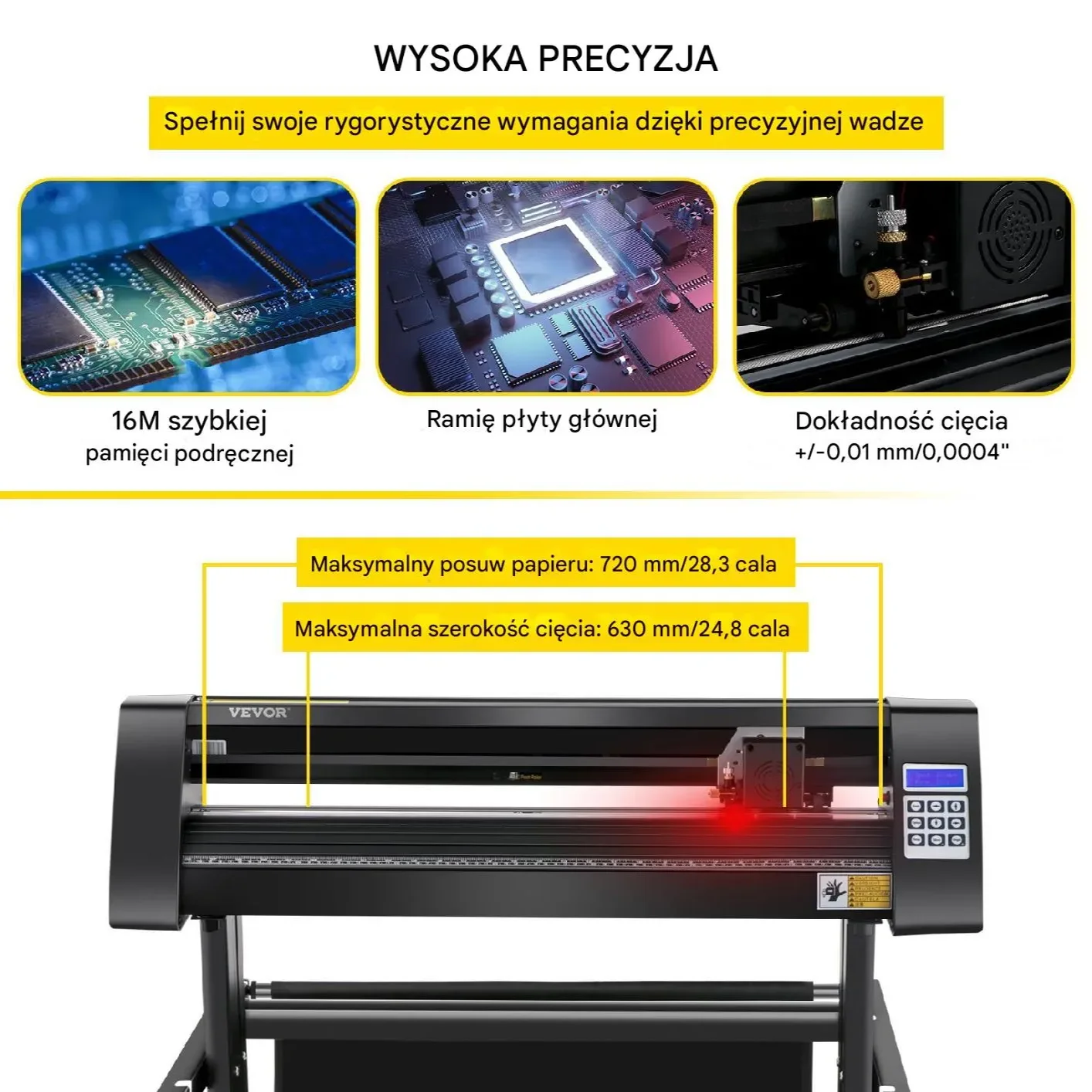Ploter tnący 720 mm LED z optycznym okiem – precyzyjne cięcie folii - obrazek 4