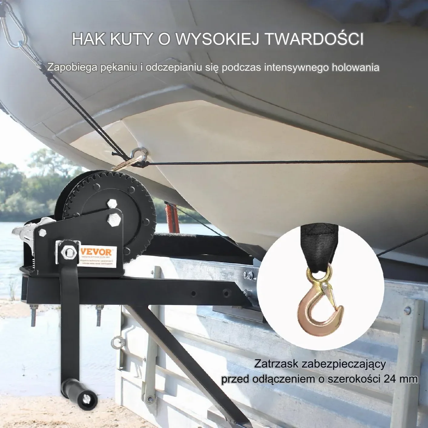 Wciągarka Ręczna z Korbą 907 kg - obrazek 2