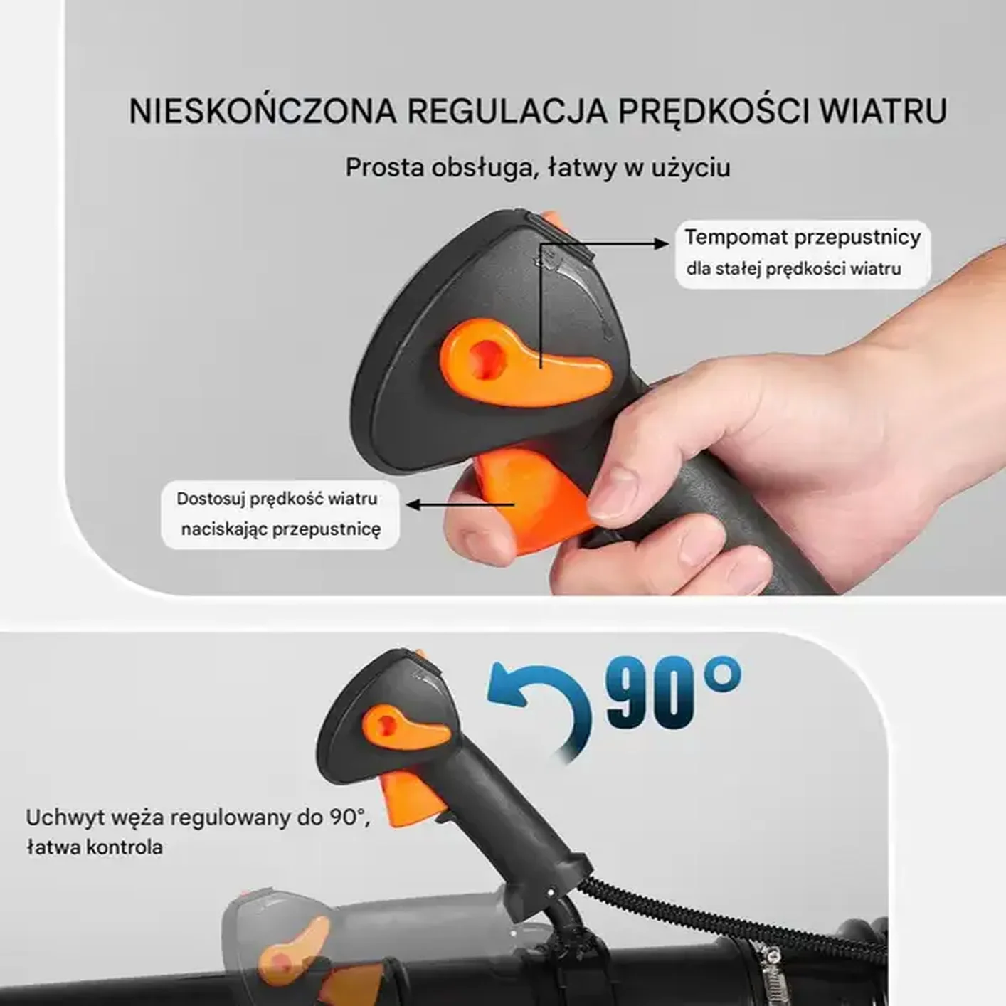 Dmuchawa do liści plecakowa 79CC 2-suw 930CFM 184MPH do liści i śniegu - obrazek 4