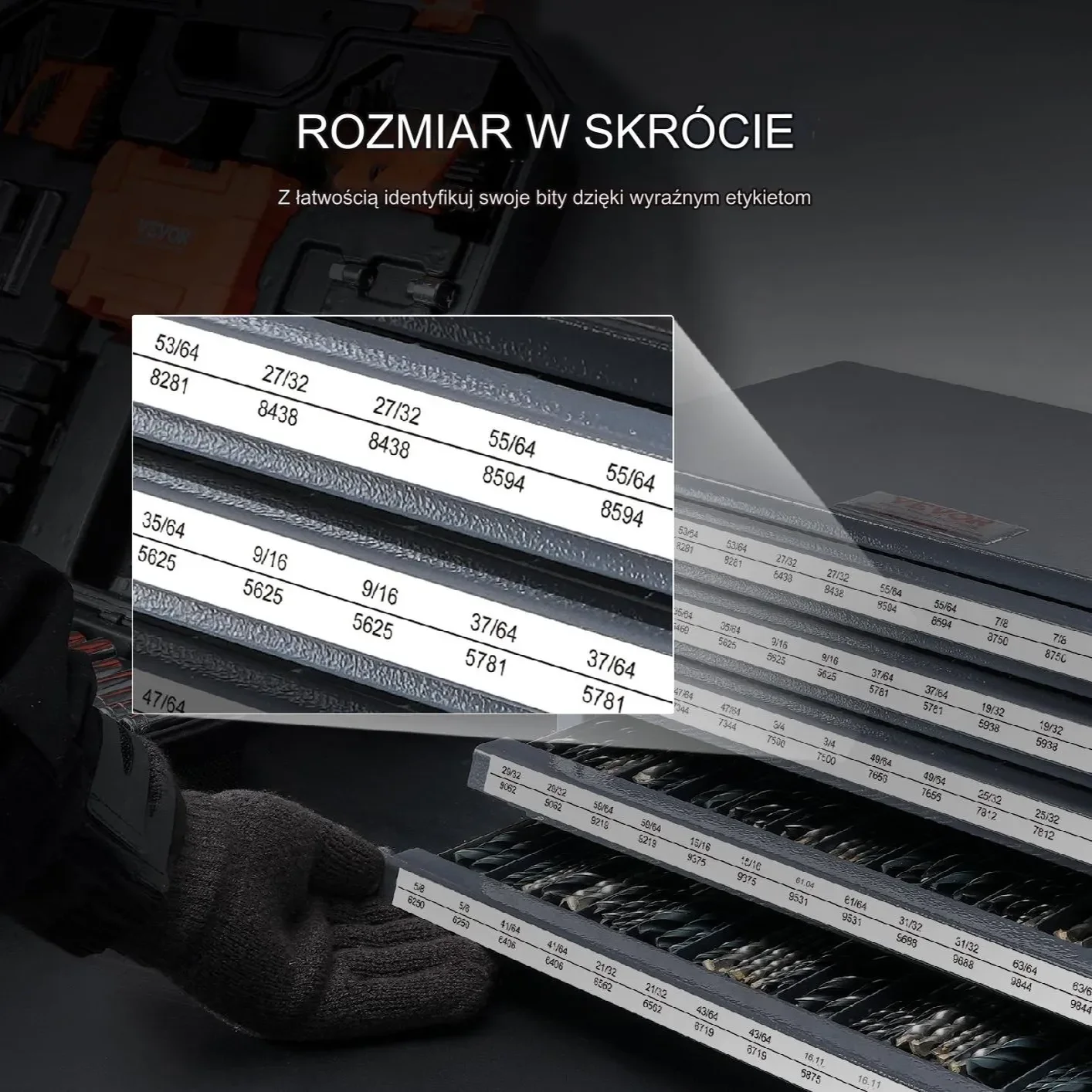 Szafka na Wiertła 5 Szuflad 60 Komór - obrazek 2