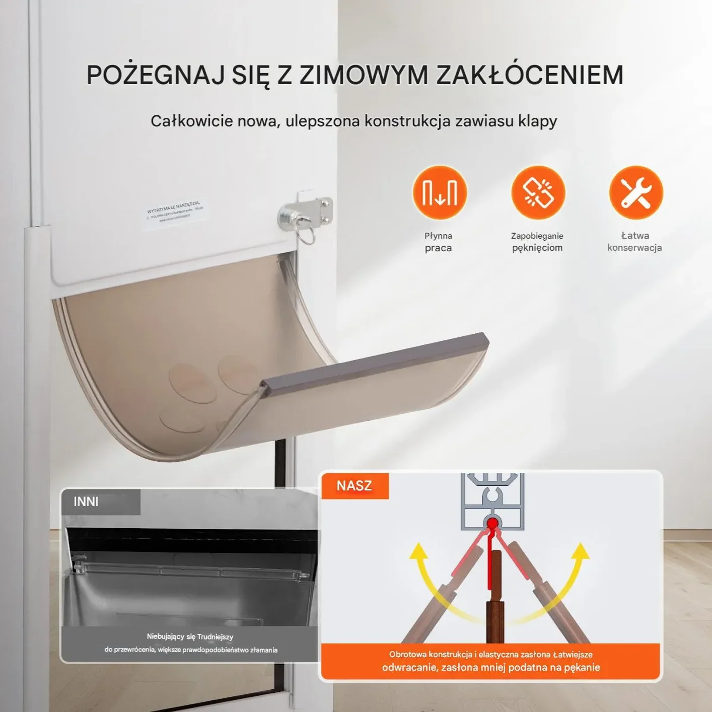 Drzwi dla psa balkonowe przesuwne regulowane XL montaż bez wiercenia - obrazek 5