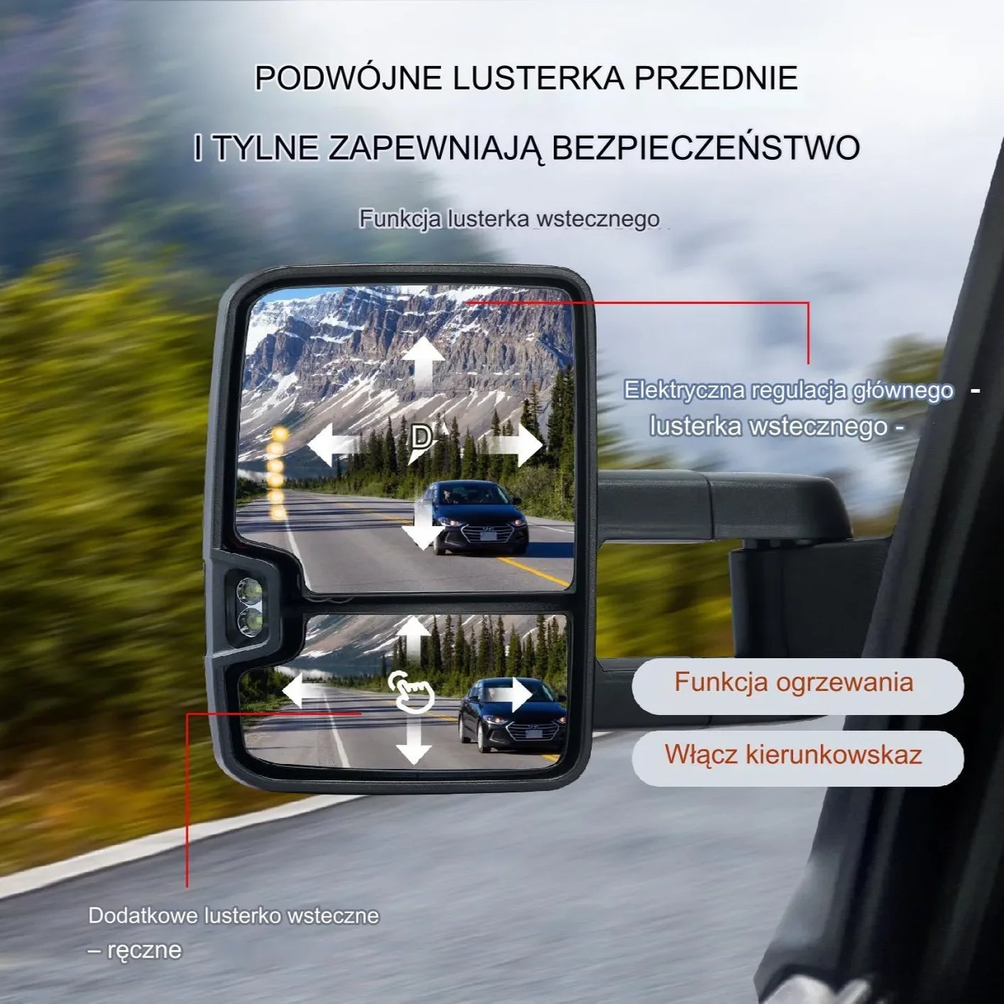 Podgrzewane Lusterka Holownicze do Chevrolet Silverado (2003-2007) - obrazek 2