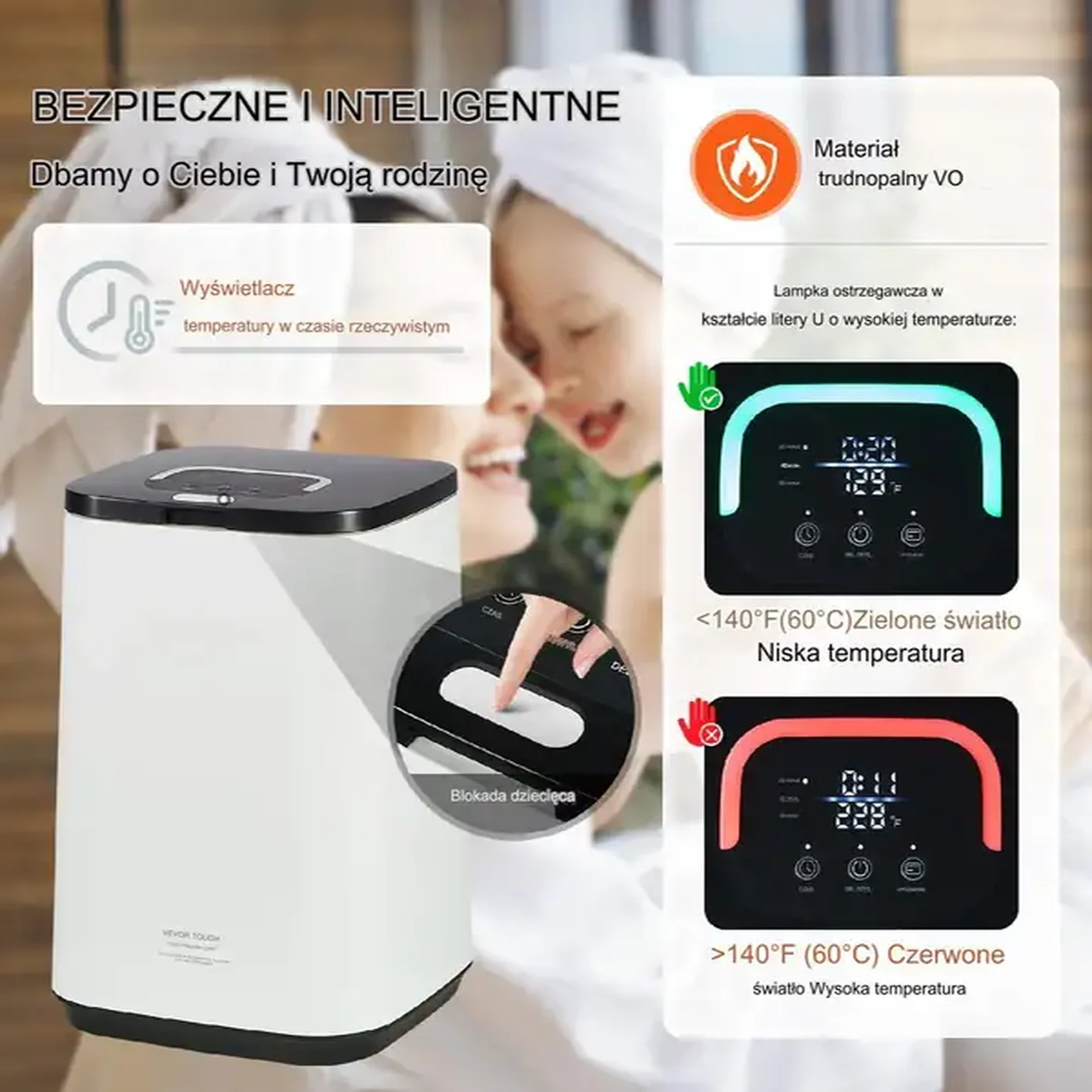 Podgrzewacz do ręczników 20L z ekranem LED i timerem - obrazek 2