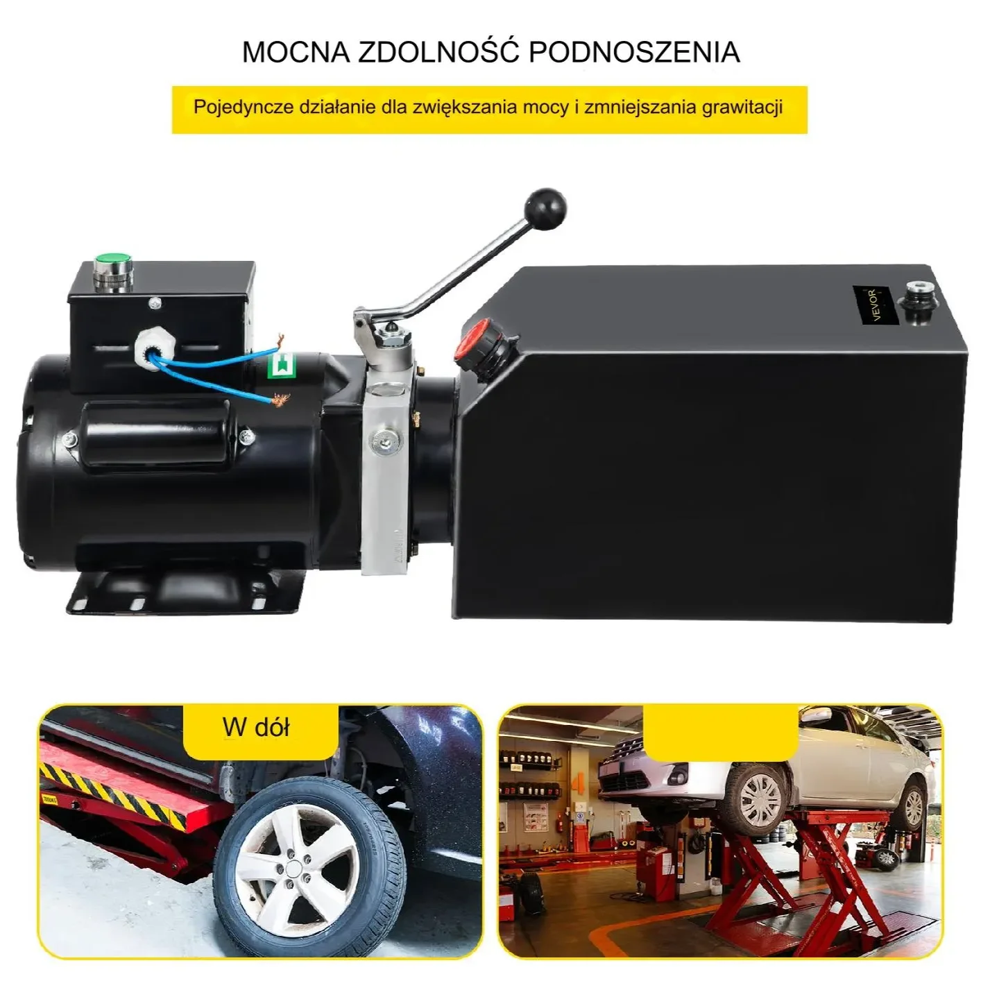 Stacja do podnośników samochodowych hydrauliczna 14L 1HP naprawa warsztat - obrazek 12