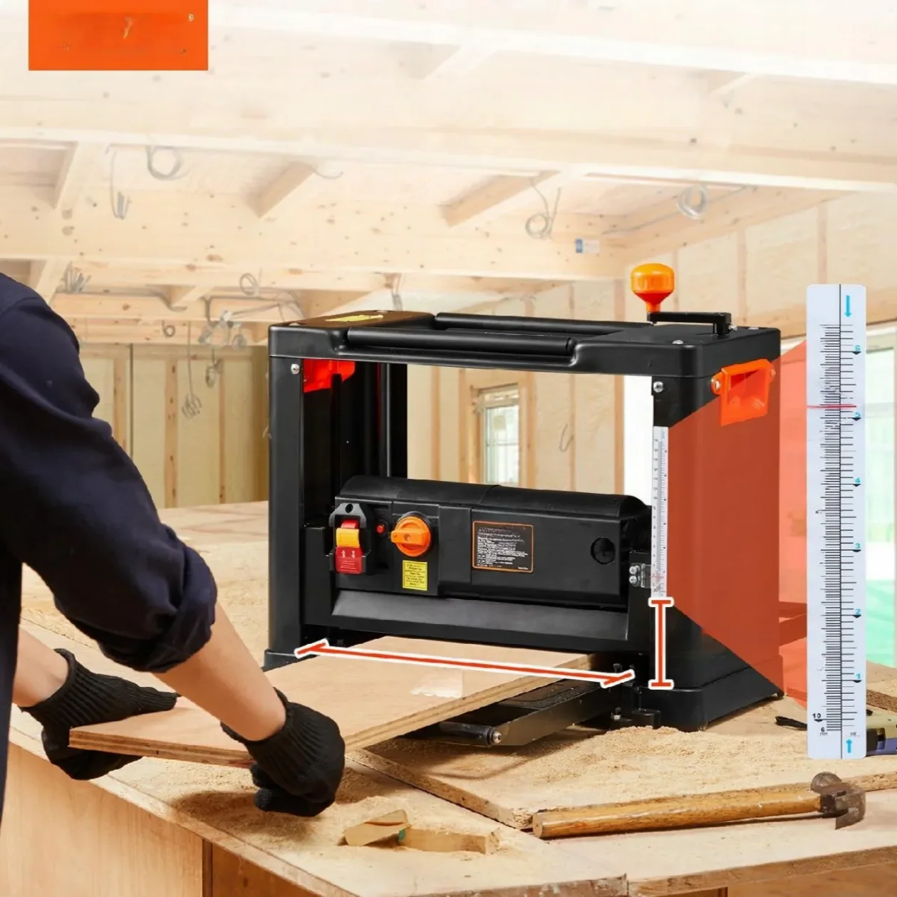 Strug elektryczny heblarka grubościówka hebel strugarka wyrówniarka 6 m/min - obrazek 7