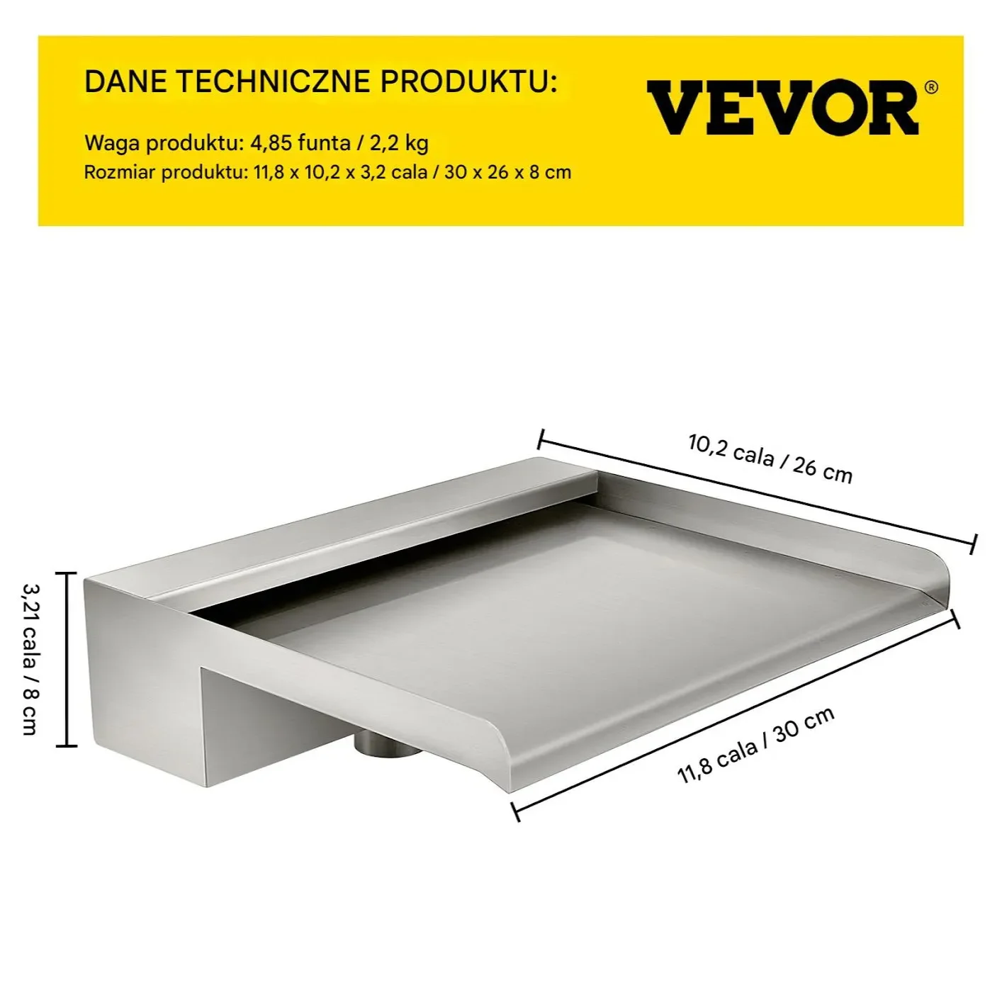 Fontanna wodospad do basenu ogrodu oczka wodnego 30 cm