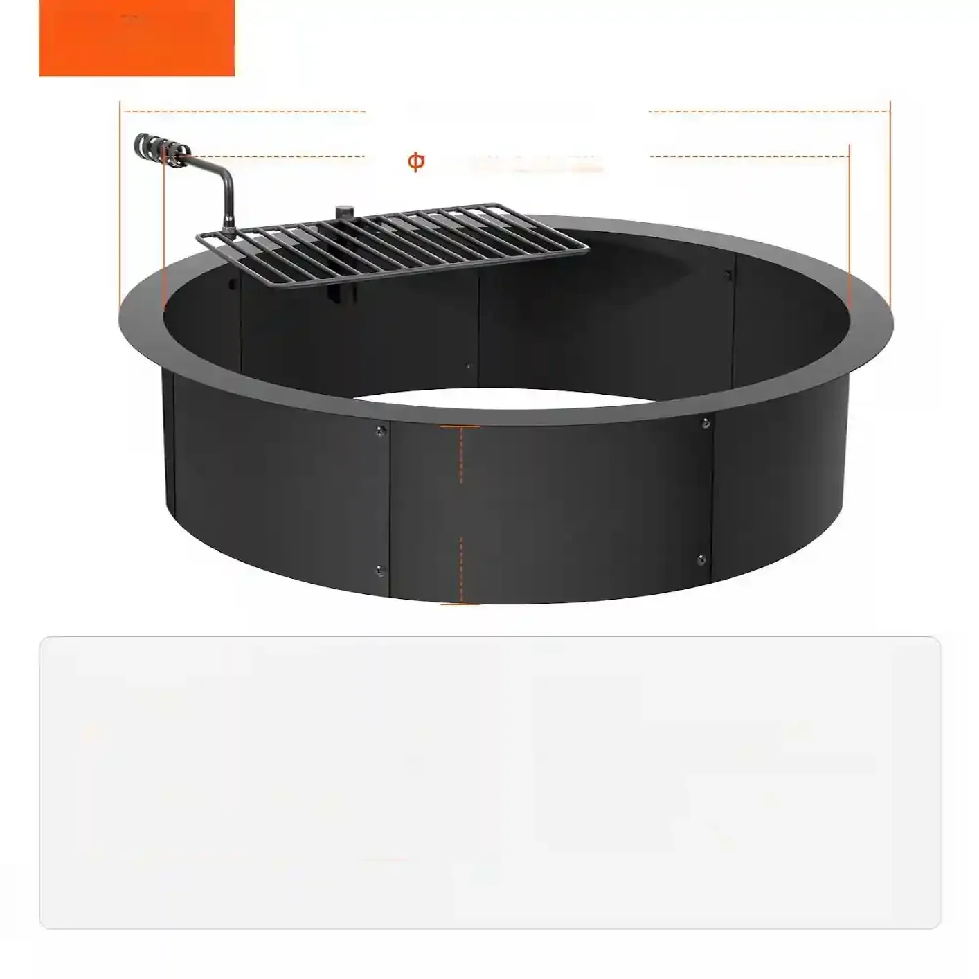 Wkład do paleniska ogrodowego pierścień paleniskowy palenisko ogrodowe 89cm - obrazek 2