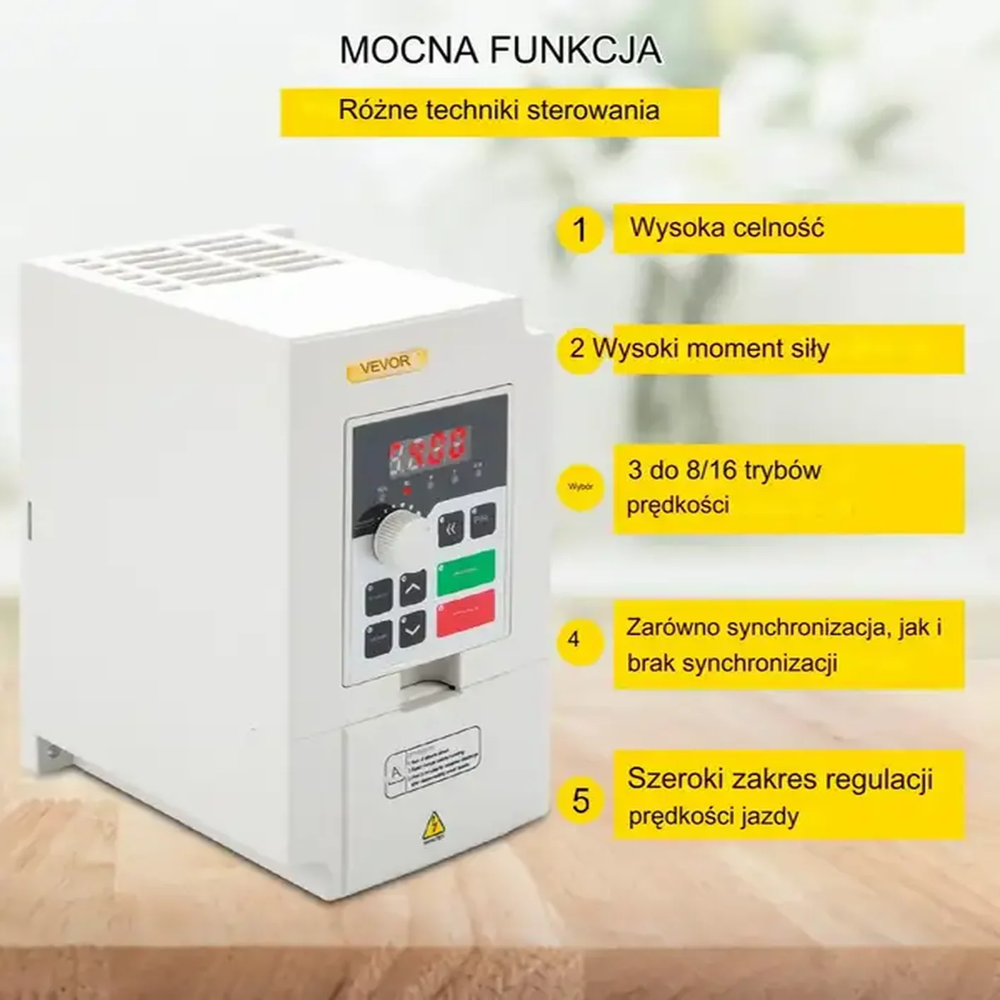 Przemiennik częstotliwości Przetwornica Falownik 220 V 3KW 3-fazowy - obrazek 2