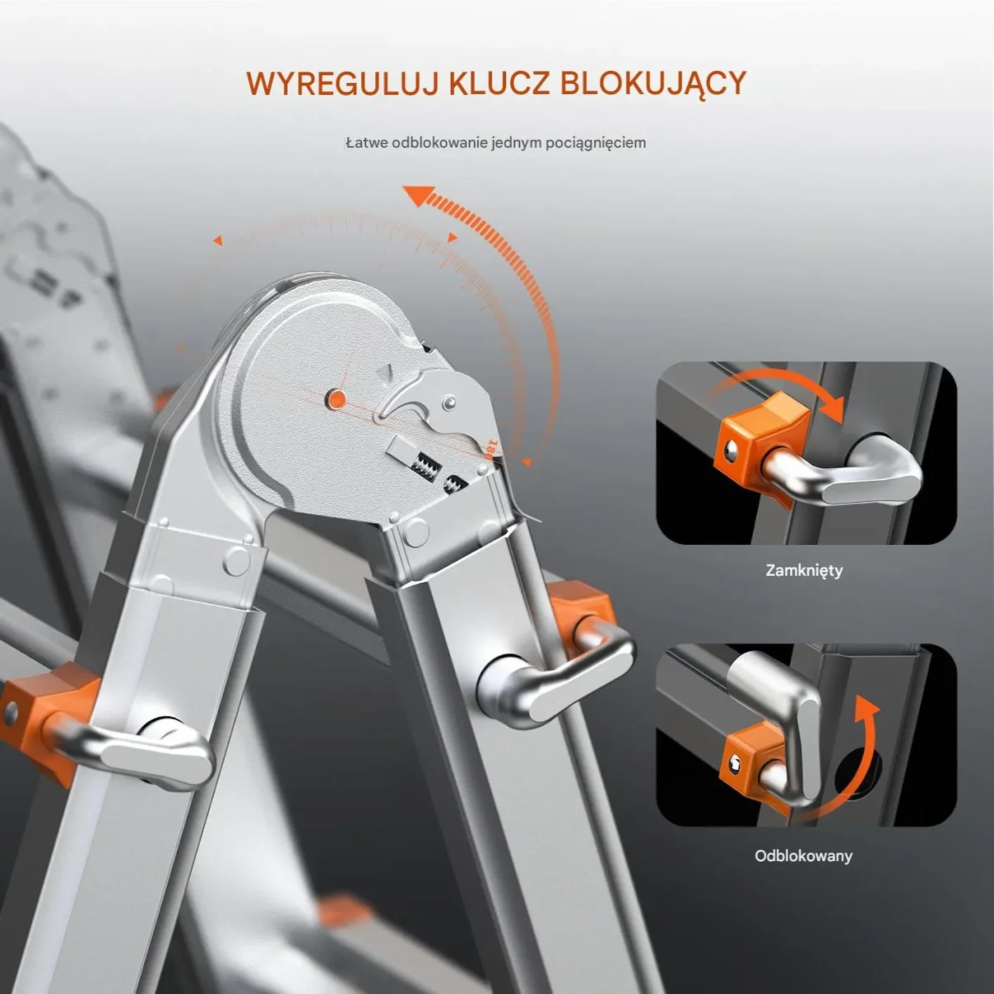 Drabina składana teleskopowa aluminiowa – 5,9 m