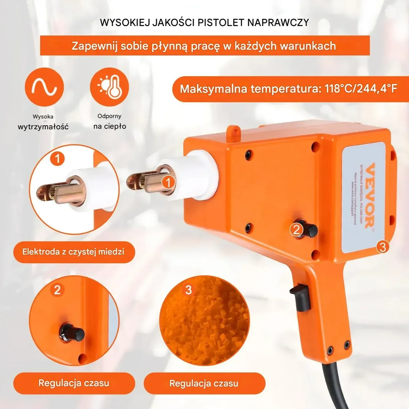 Zestaw do naprawy wgnieceń karoserii 800VA zgrzewarka punktowa warsztatowa - obrazek 3