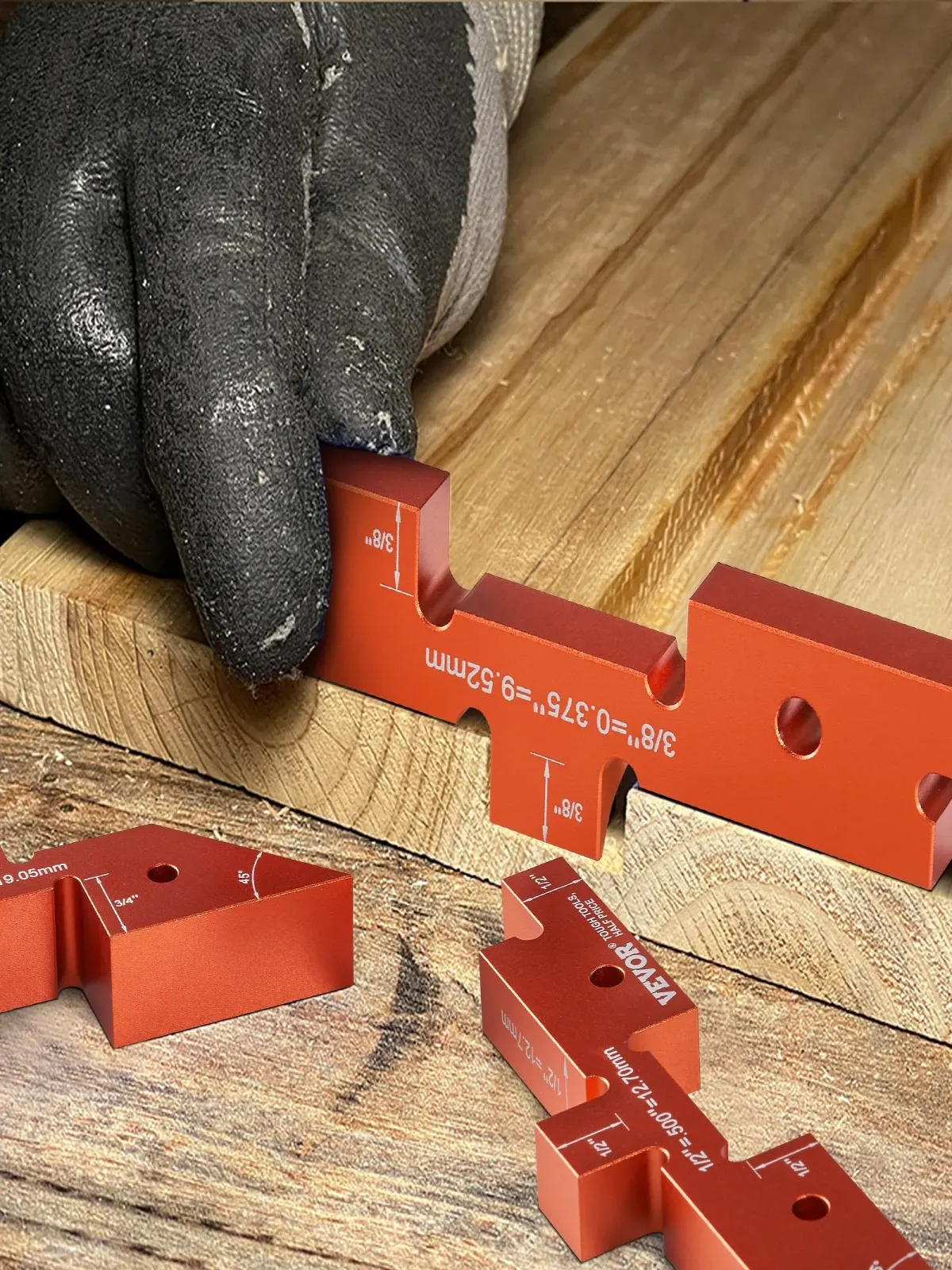 Przystawki do stołu frezarskiego zestaw 14szt aluminium wzorce wysokości - obrazek 6