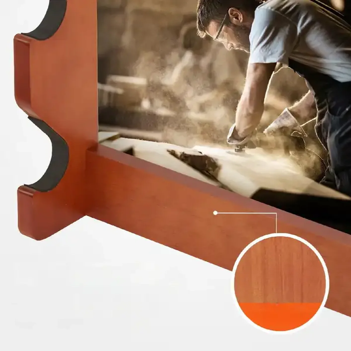 Stojak na broń drewniany na 5 sztuk