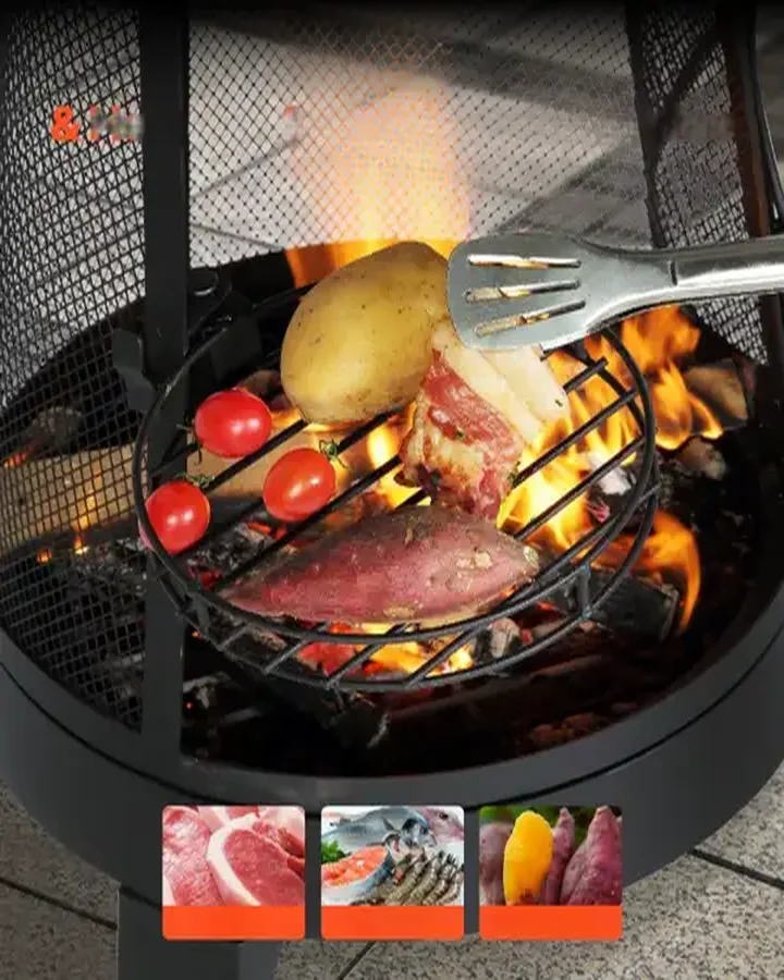 Palenisko ogrodowe kominek ogrodowy piecyk tarasowy piec 150 cm - obrazek 2