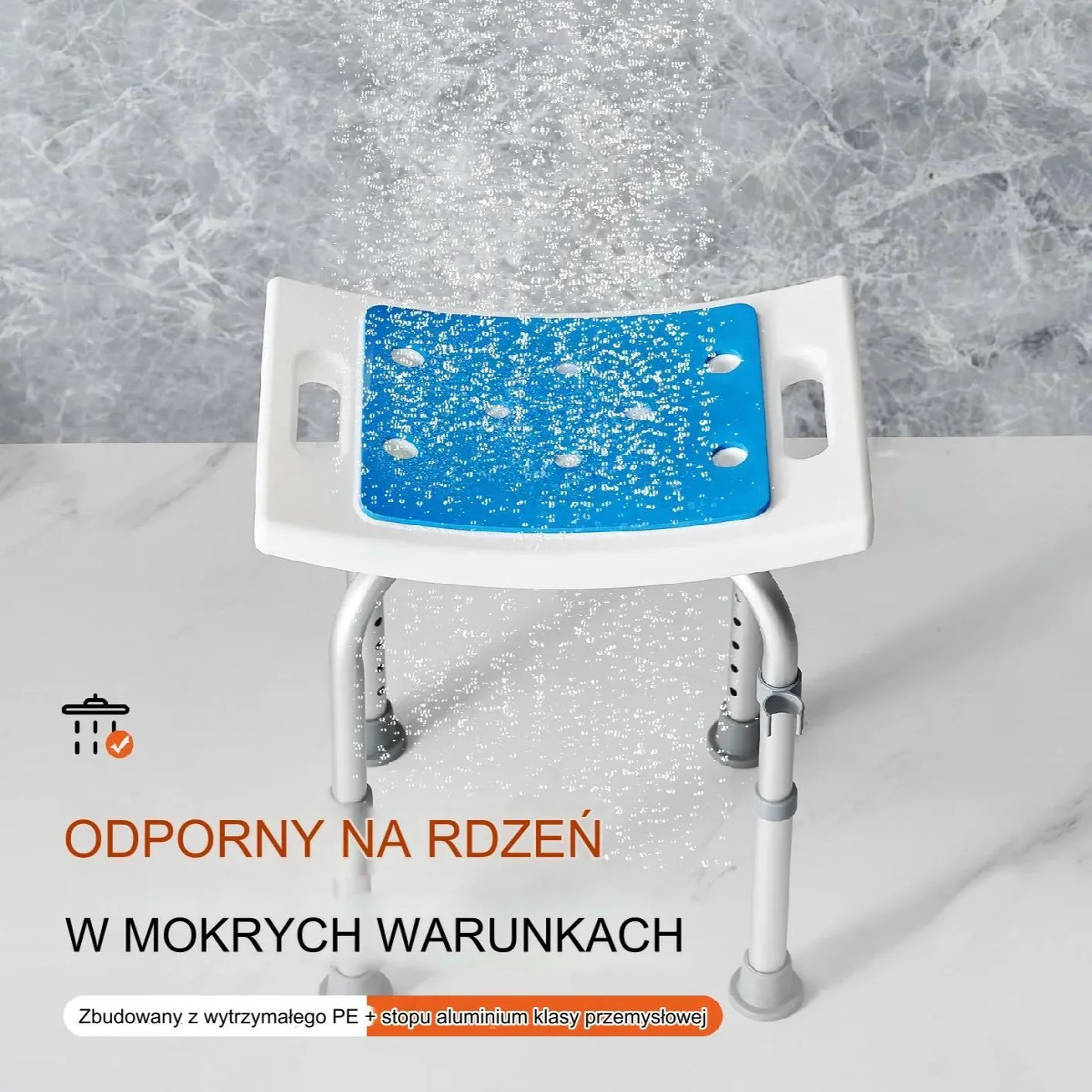 Siedzisko prysznicowe do 158 kg - obrazek 3