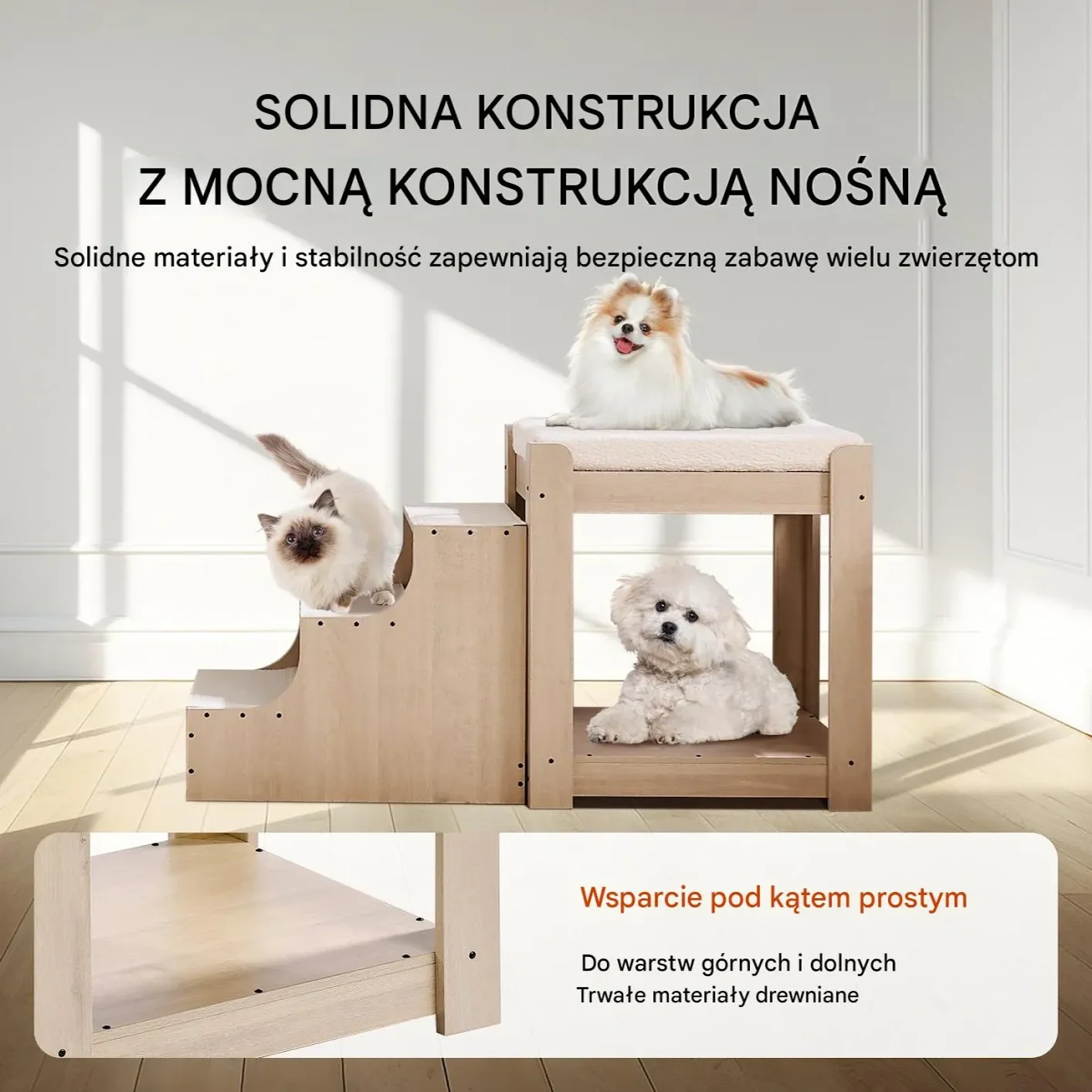 Łóżko Piętrowe dla Psa/Kota Mały Rozmiar - obrazek 2