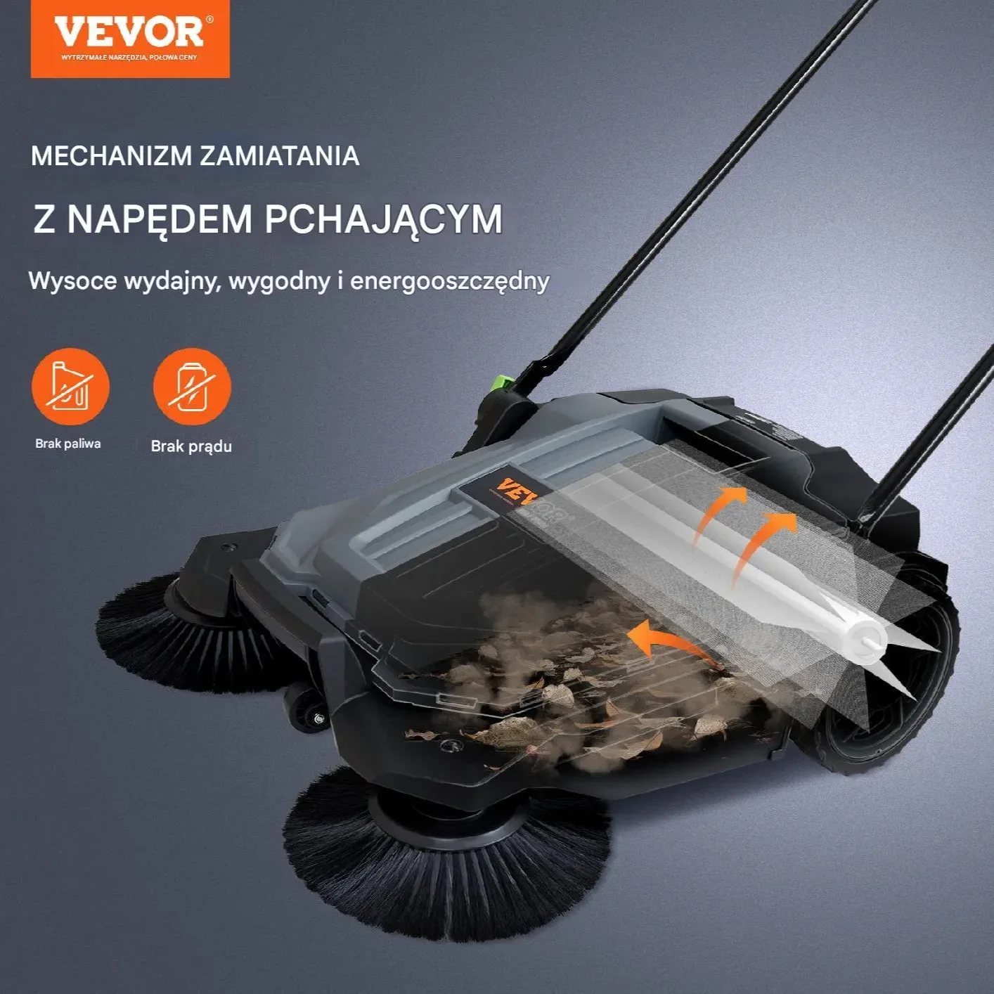 Ręczna Zamiatarka o Szerokości 65 cm - obrazek 6