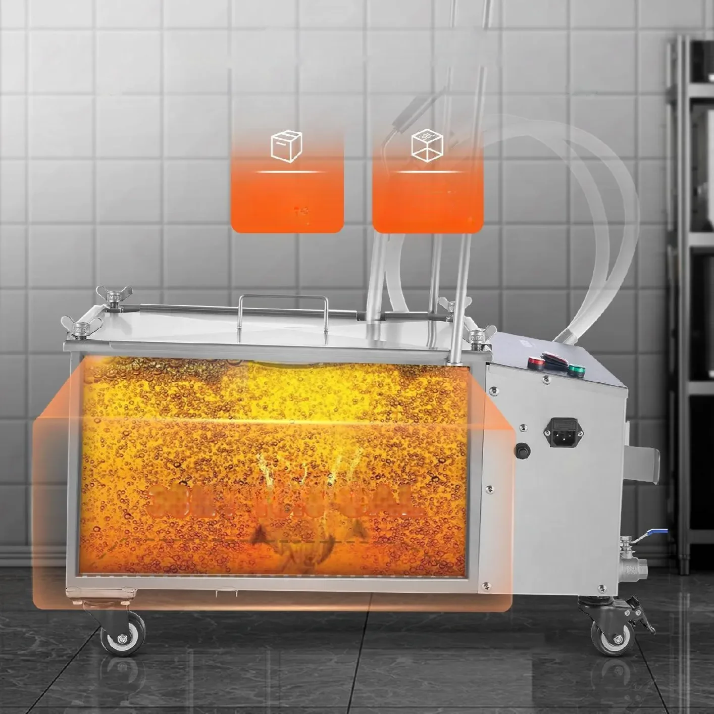 Filtr oleju do smażenia urządzenie do filtrowania oleju zbiornik 55 L