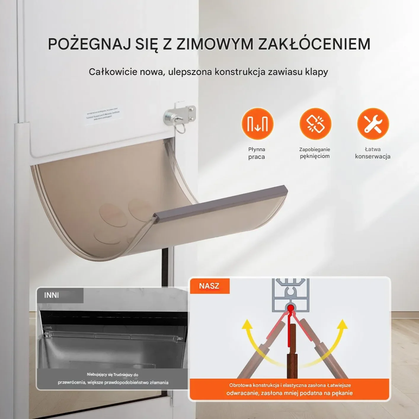 Drzwiczki dla psa do szklanych drzwi przesuwnych - regulowane 76-81 cm - obrazek 2