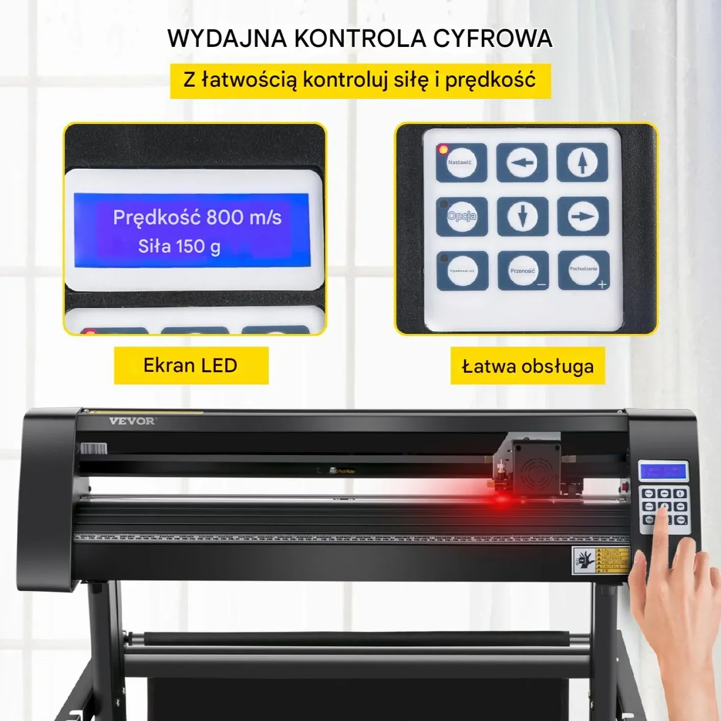 Ploter tnący 720 mm LED z optycznym okiem – precyzyjne cięcie folii - obrazek 2