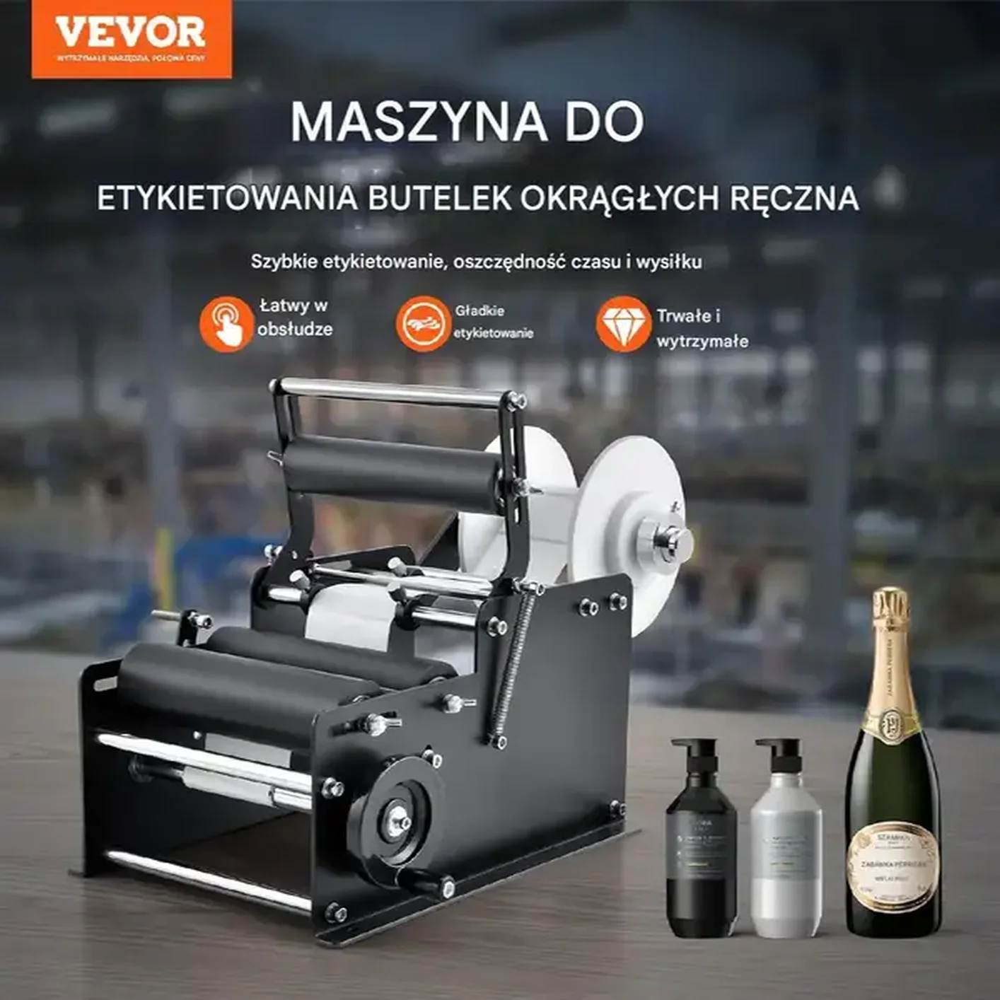Etykieciarka automatyczna do butelek słoików 15-20 szt./min - obrazek 3