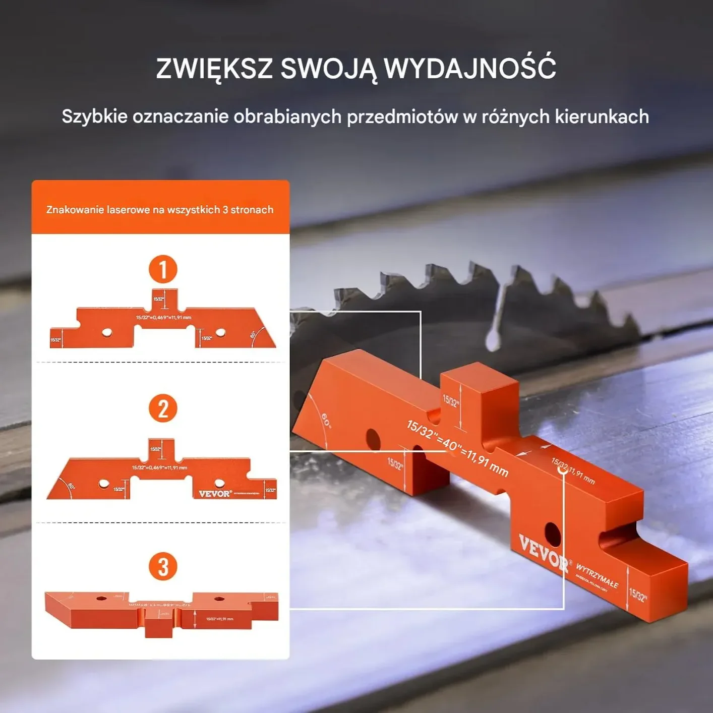 Przystawki do stołu frezarskiego zestaw 14szt aluminium wzorce wysokości - obrazek 4