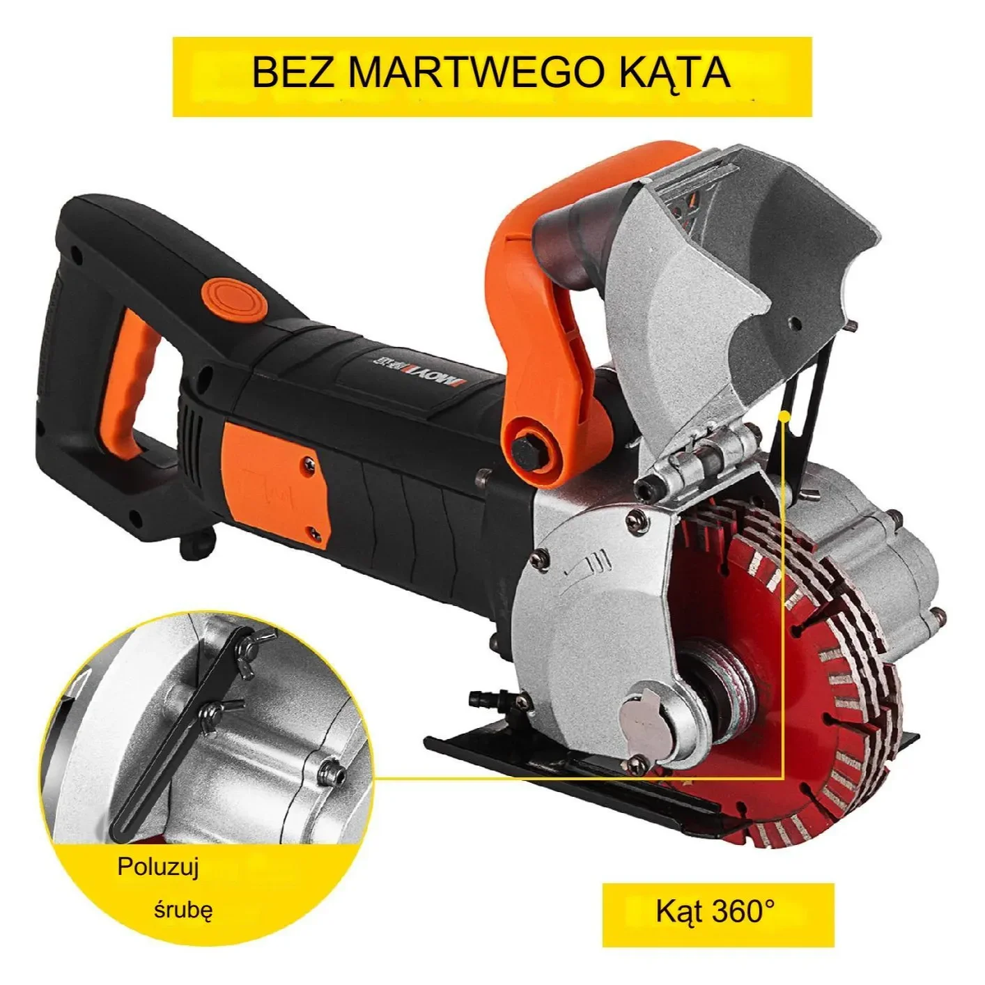 Bruzdownica do betonu frezarka rowków elektryczna 4800 W 133 mm