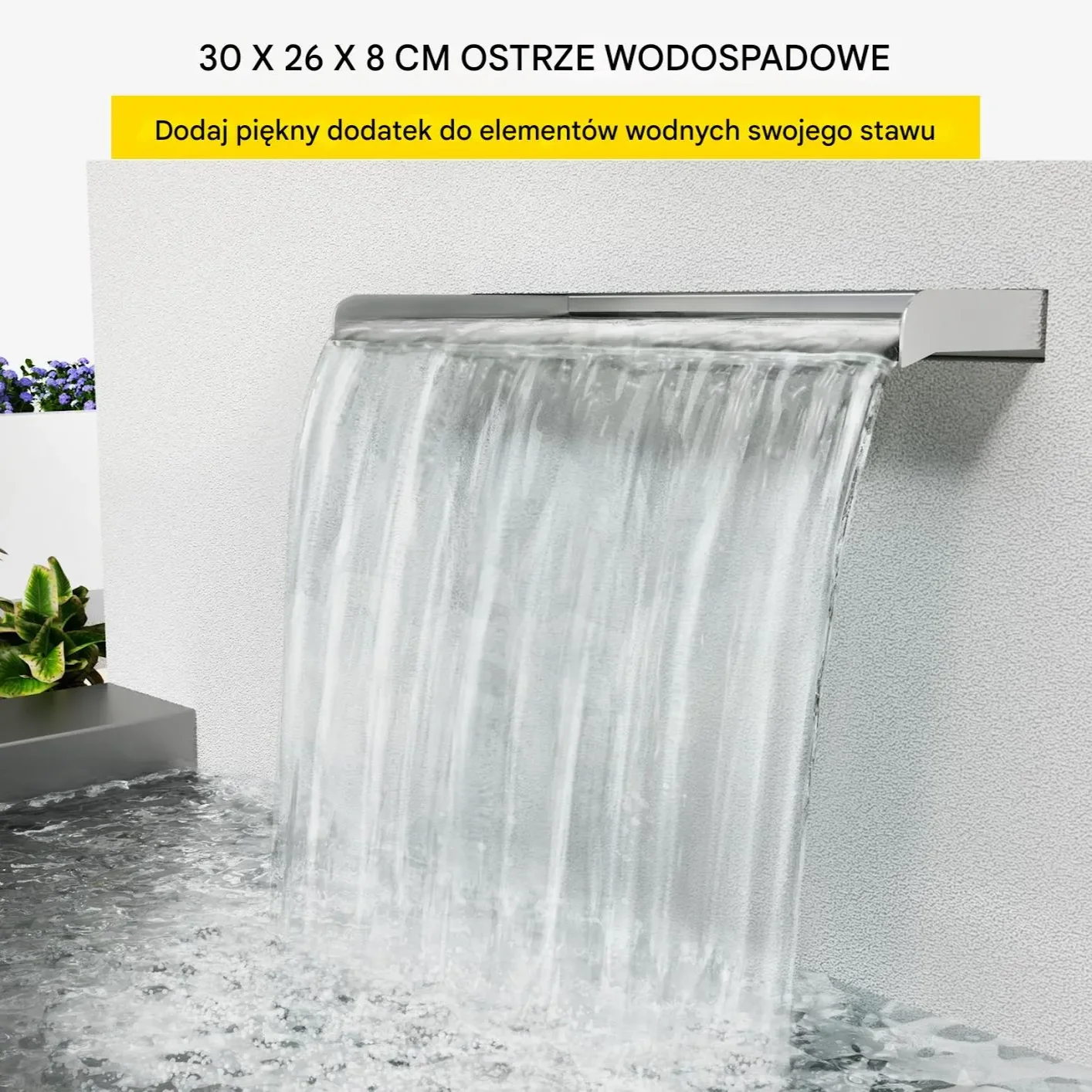 Fontanna wodospad do basenu ogrodu oczka wodnego 30 cm - obrazek 2