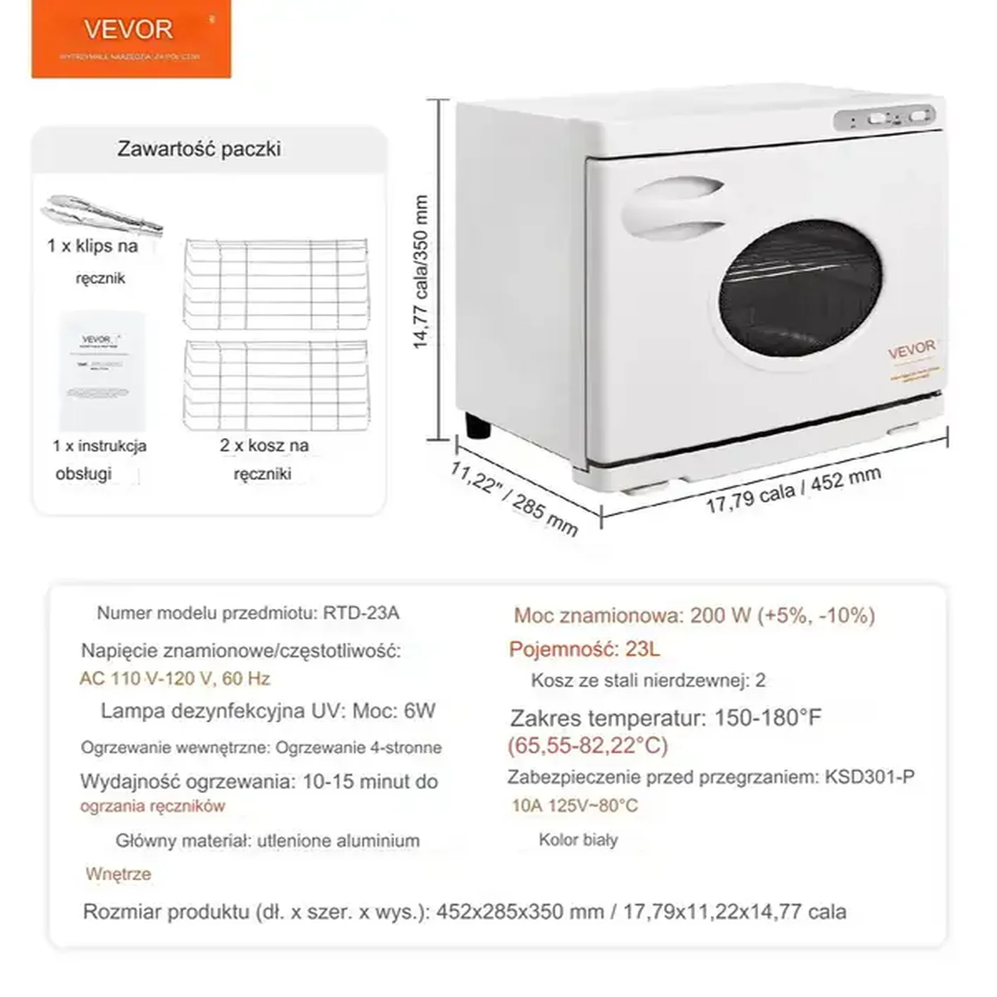 Podgrzewacz ręczników 23L - obrazek 2