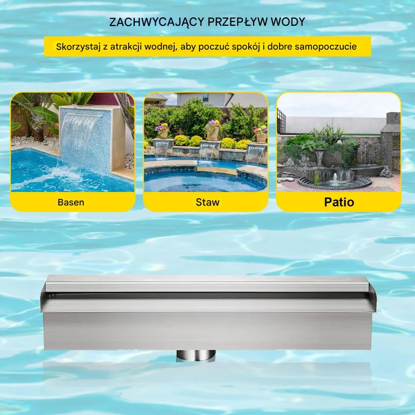 Fontanna wodospad do basenu ogrodu oczka wodnego 30cm - obrazek 4