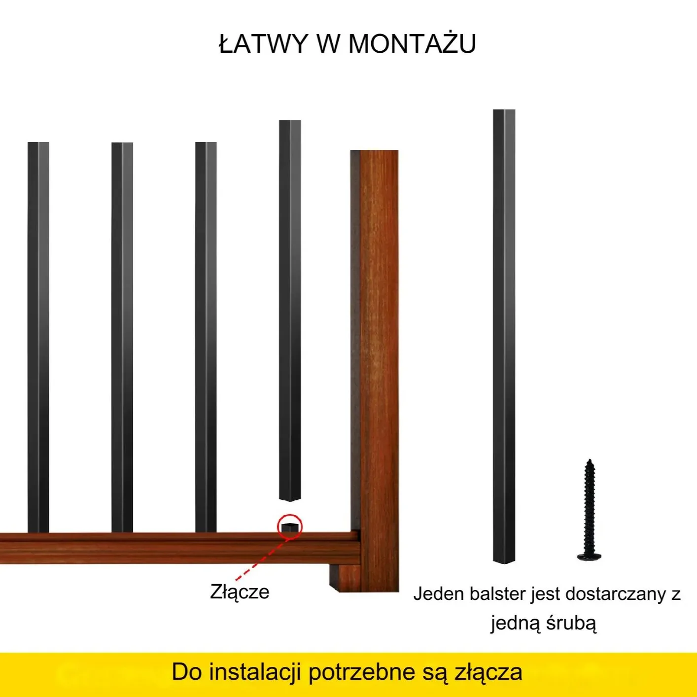 Metalowe Balustrady Tarasowe 101 szt. - obrazek 5