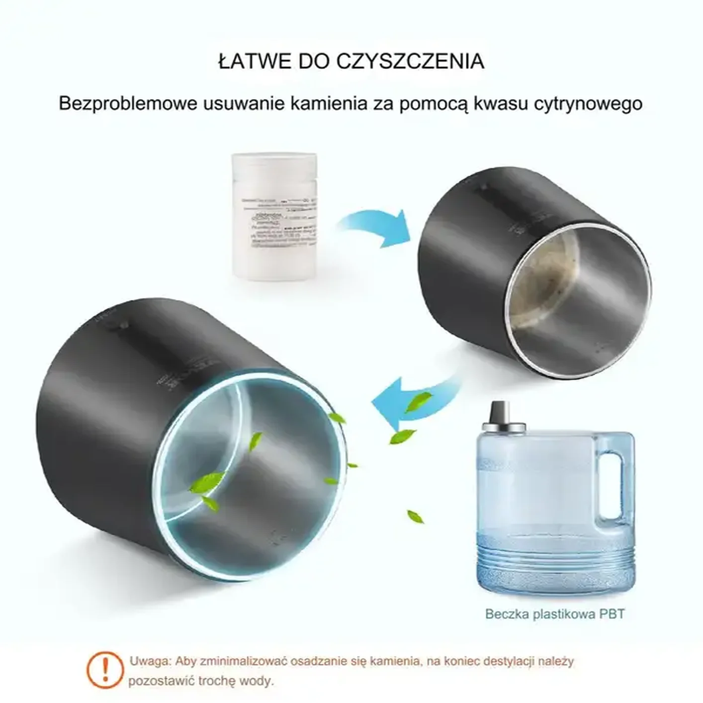 Destylarka Destylator do Wody elektryczna z dzbankiem 4L 750W czarny