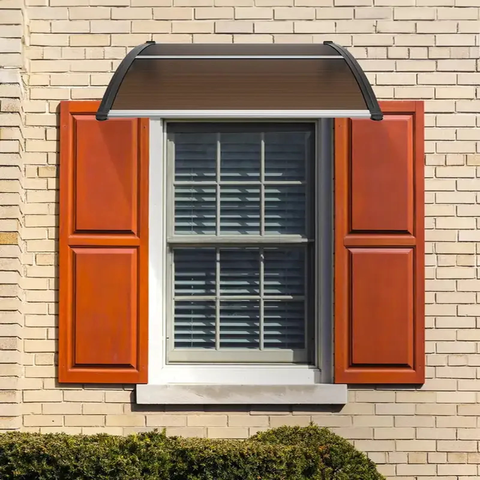 Daszek nad drzwi zadaszenie poliwęglan brązowy 96.5 x 101.7 cm - obrazek 4