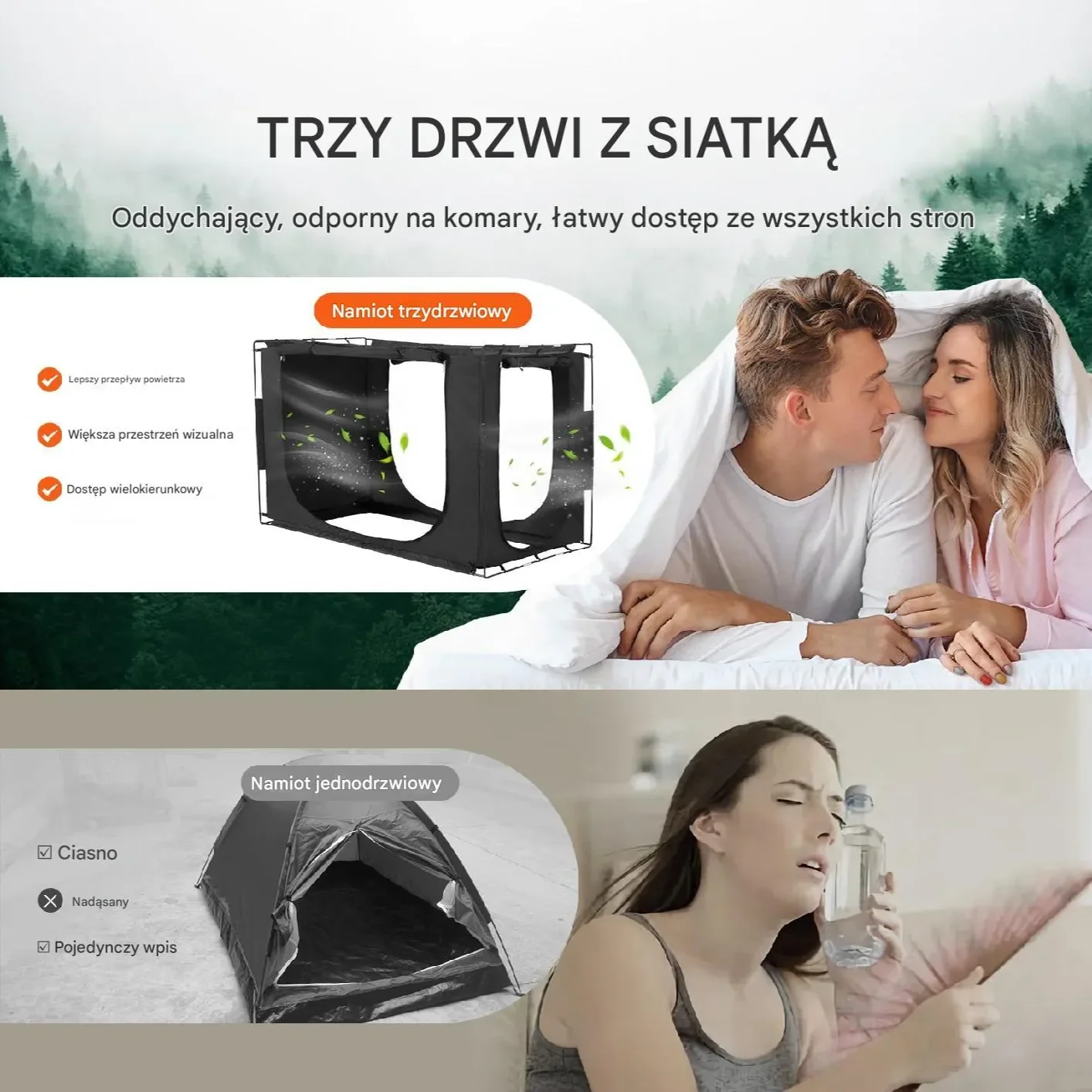 3-Drzwiowy Namiot Sypialny - obrazek 2