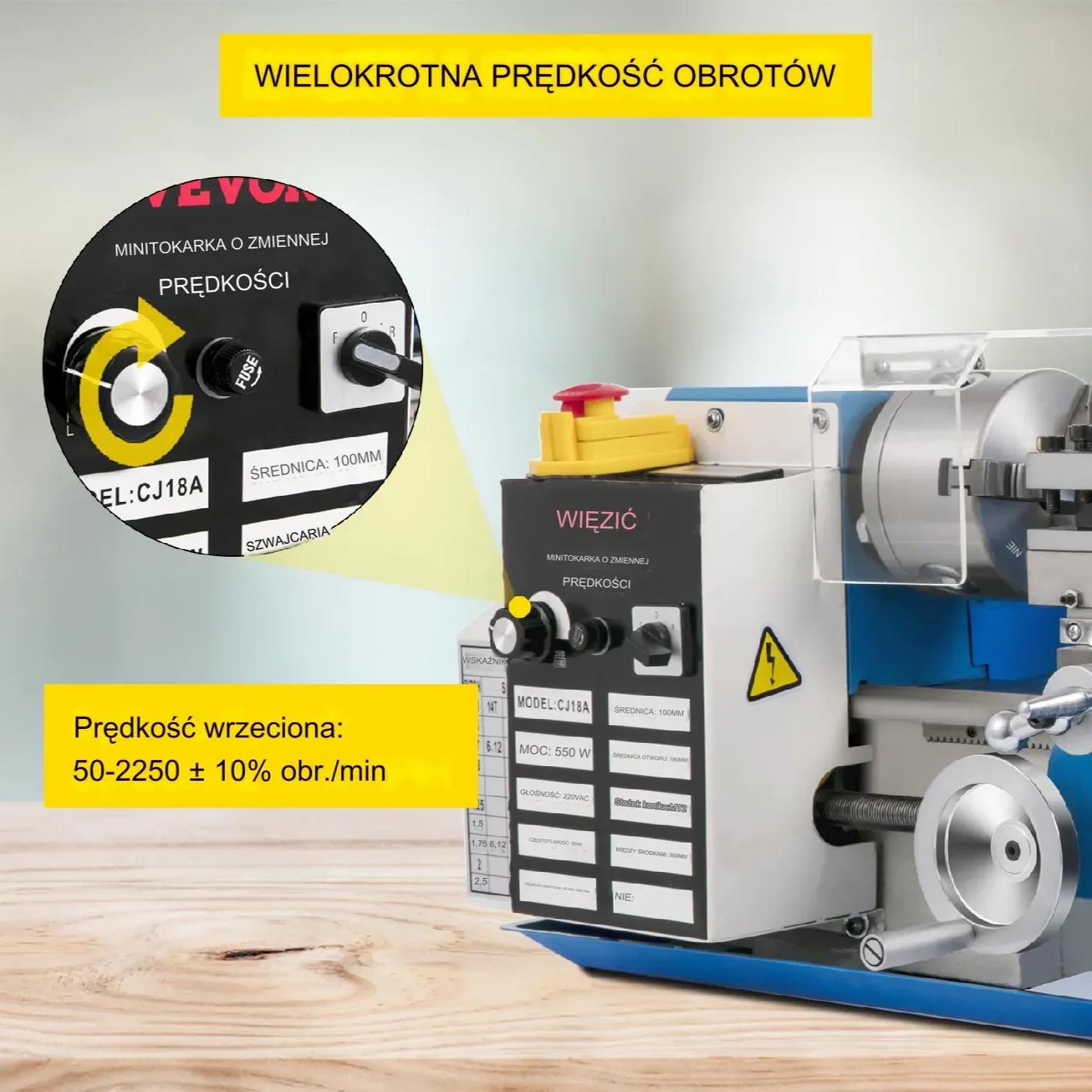 Tokarka do drewna 18x35 cm - obrazek 4