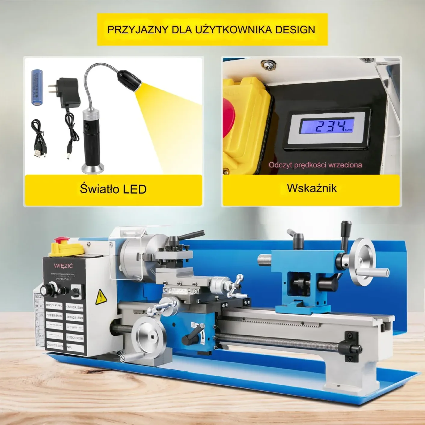 Tokarka do drewna 18x35 cm - obrazek 2