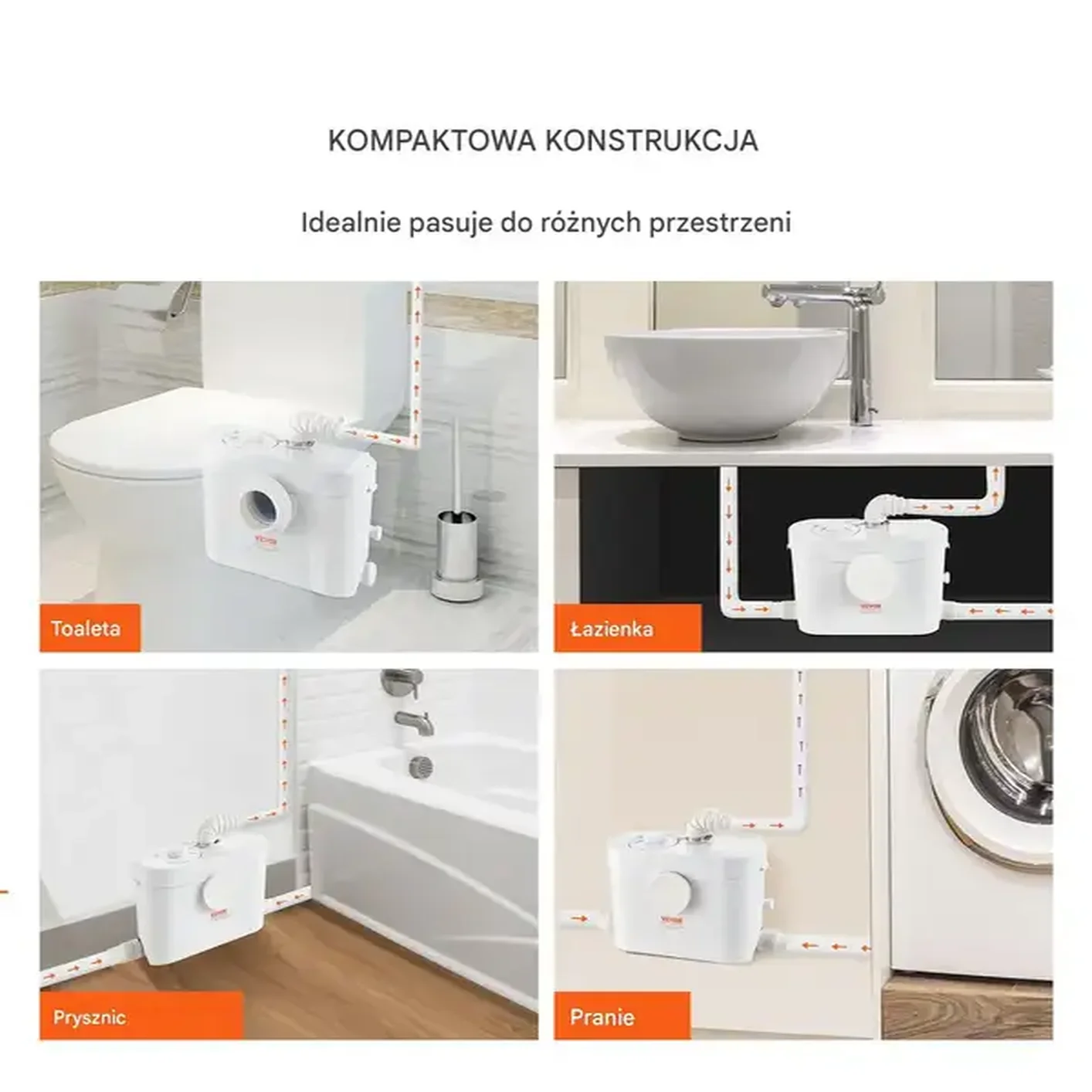 Pompa z rozdrabniaczem do WC rozdrabniacz młynek przepompownia do WC 700W